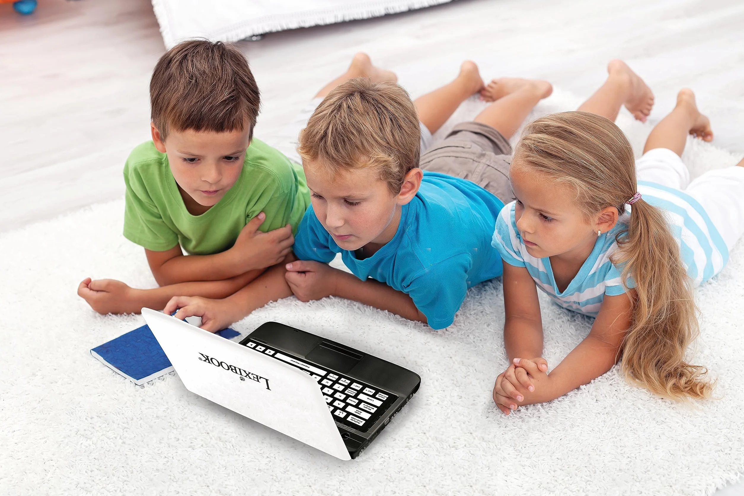 Lexibook, dwujęzyczny laptop edukacyjny, 124 zajęcia językowe, pisanie, matematyka, logika, muzyka i gry, chłopcy i dziewczęta, JC498i1, średni