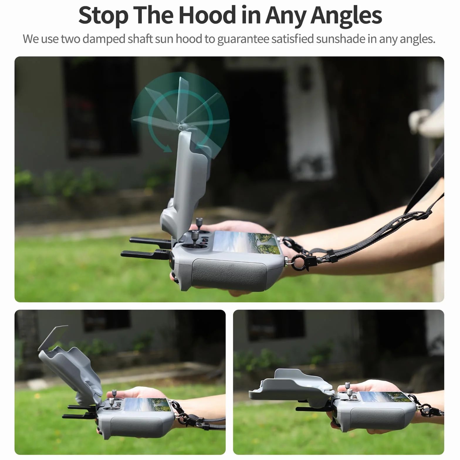ZJRXM Osłona przeciwsłoneczna Mini 4 Pro/Mini 5 Pro RC 2, 2 w 1, ochrona przed słońcem do DJI Air 3 RC 2, pilot zdalnego sterowania, ochrona ekranu RC, osłona ekranu do DJI RC 2