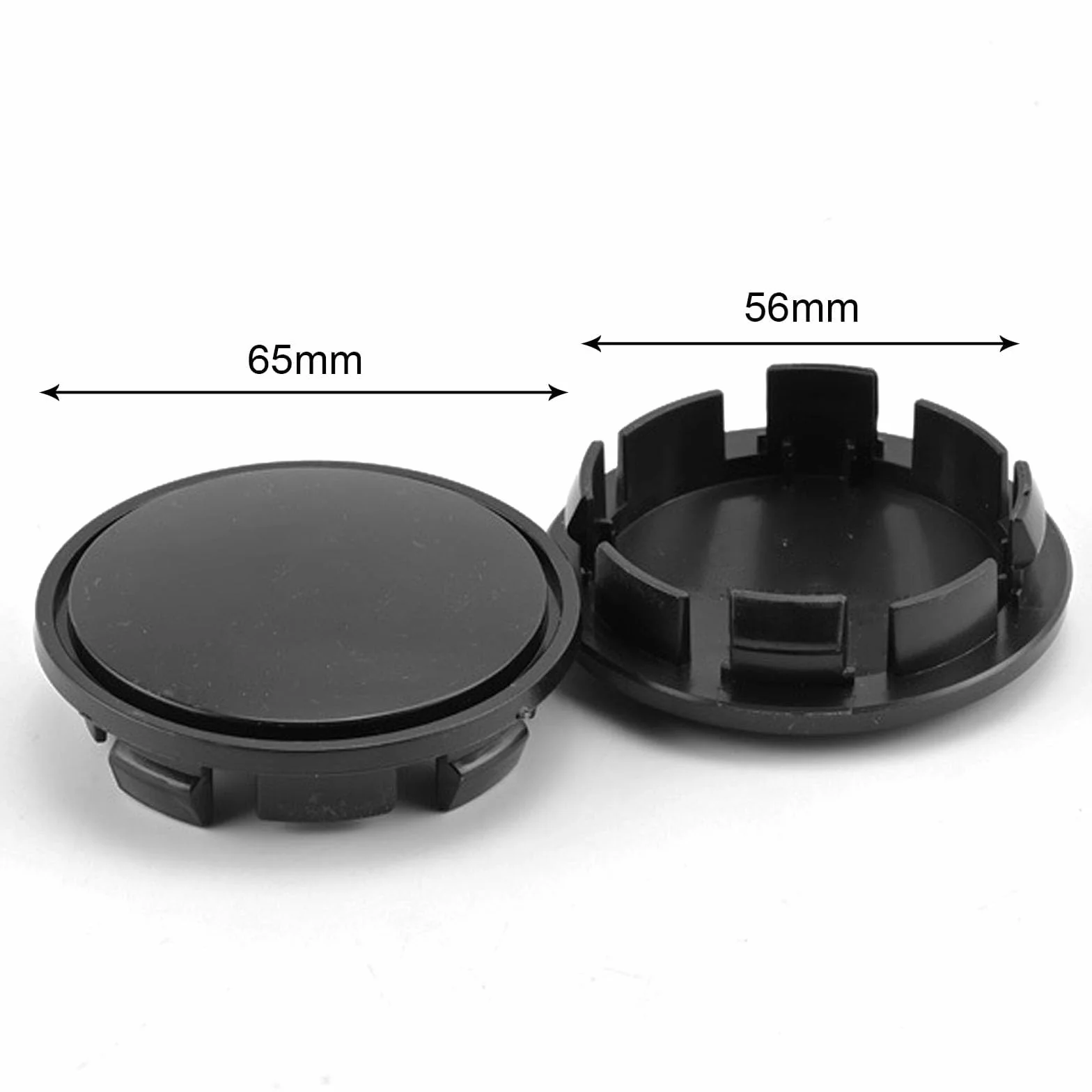 NIYATA 4 sztuki osłon piasty dla VW, Czarne, osłony piasty, 65mm, VW 65mm, Czarne matowe 3b7601171 osłona piasty, Czarne