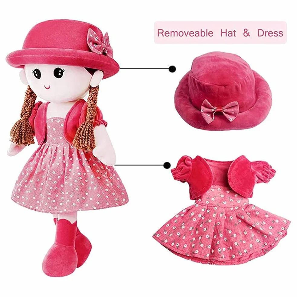 Dziewczyna Szmaciana Lalka Miękka Wypchana Pluszowa Lalka Zabawka Śliczna Księżniczka Ragdoll Zabawka Dekoracja Pokoju Kolor i Wypełnienie Sa Girl Rag Doll Wypchana Pluszowa Księżniczki