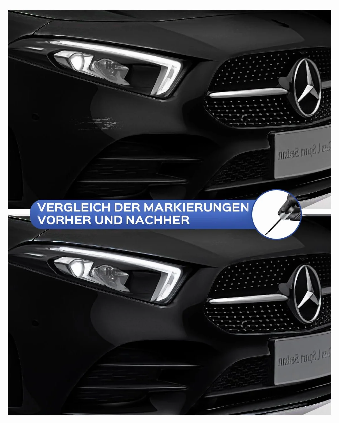 Mercedes-Benz Obsydian czarna metaliczna farba naprawcza 197/9197 do lakieru