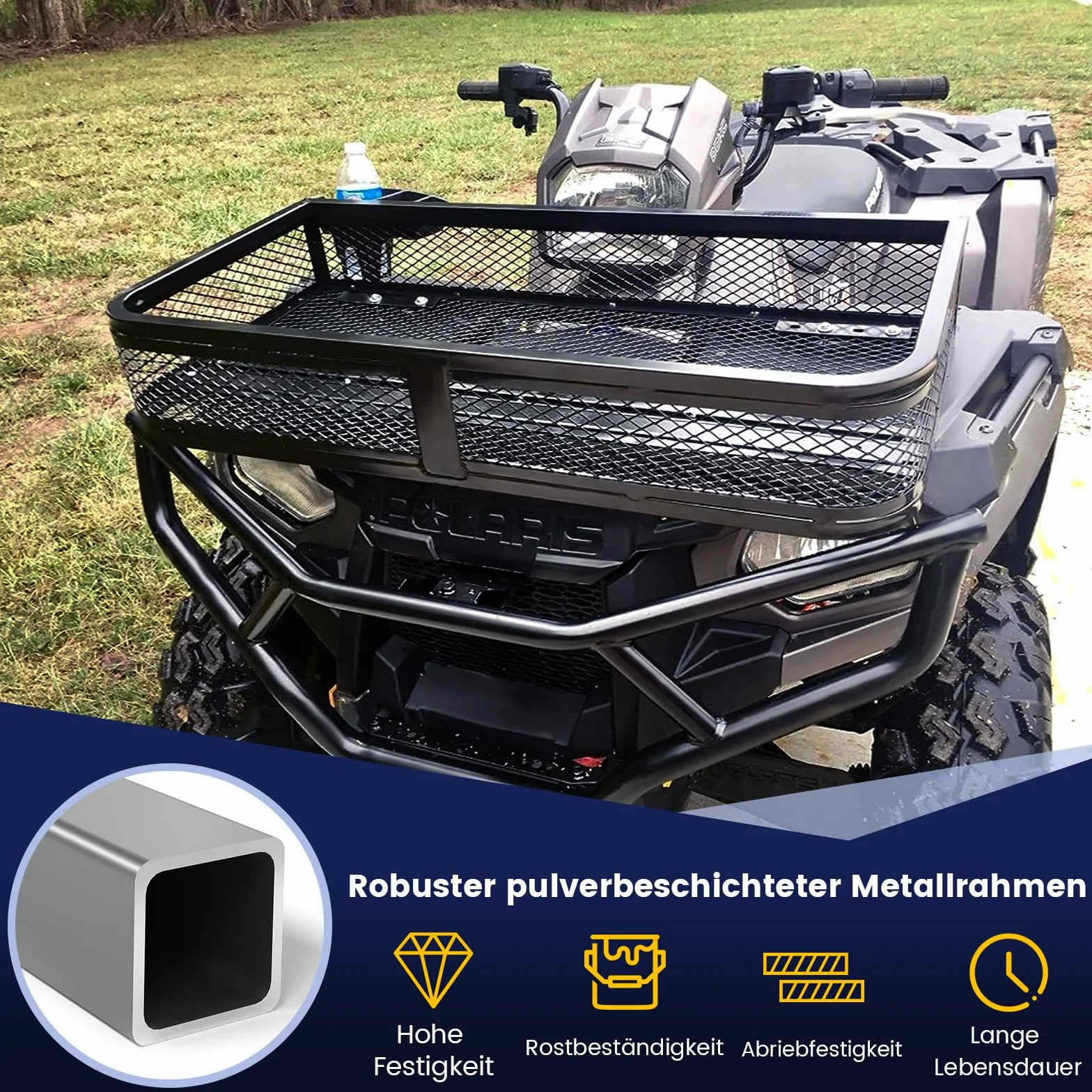 COSTWAY ATV, kosz na bagażnik przedni, kosz na bagażnik, ATV/UTV, przechowywanie akcesoriów, 92 x 44 x 16,5 cm