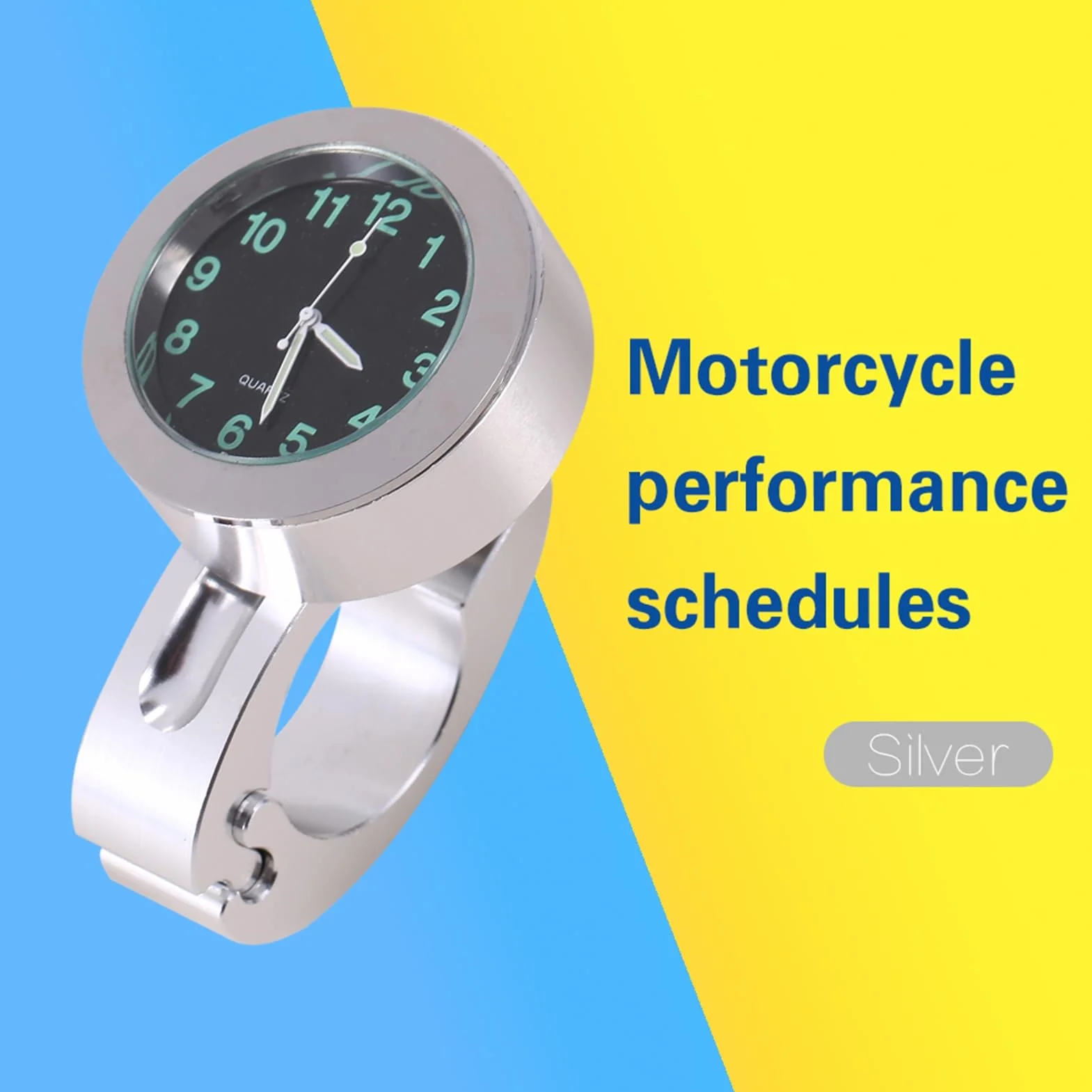 Keenso Zegarek motocyklowy, wodoszczelny, wysokiej jakości aluminium, do większości motocykli