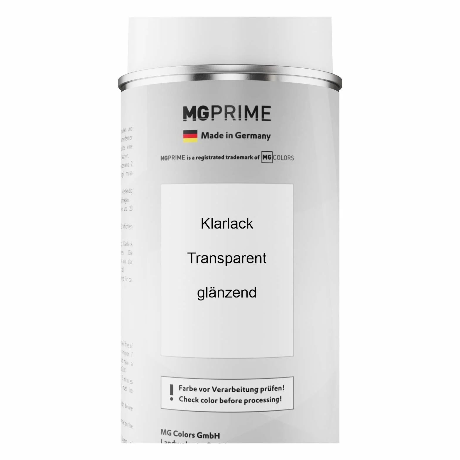 MG PRIME Lakier samochodowy Spray Can Set DAF DAF4902 Crystal White Base Coat Clear Lacquer 400ml