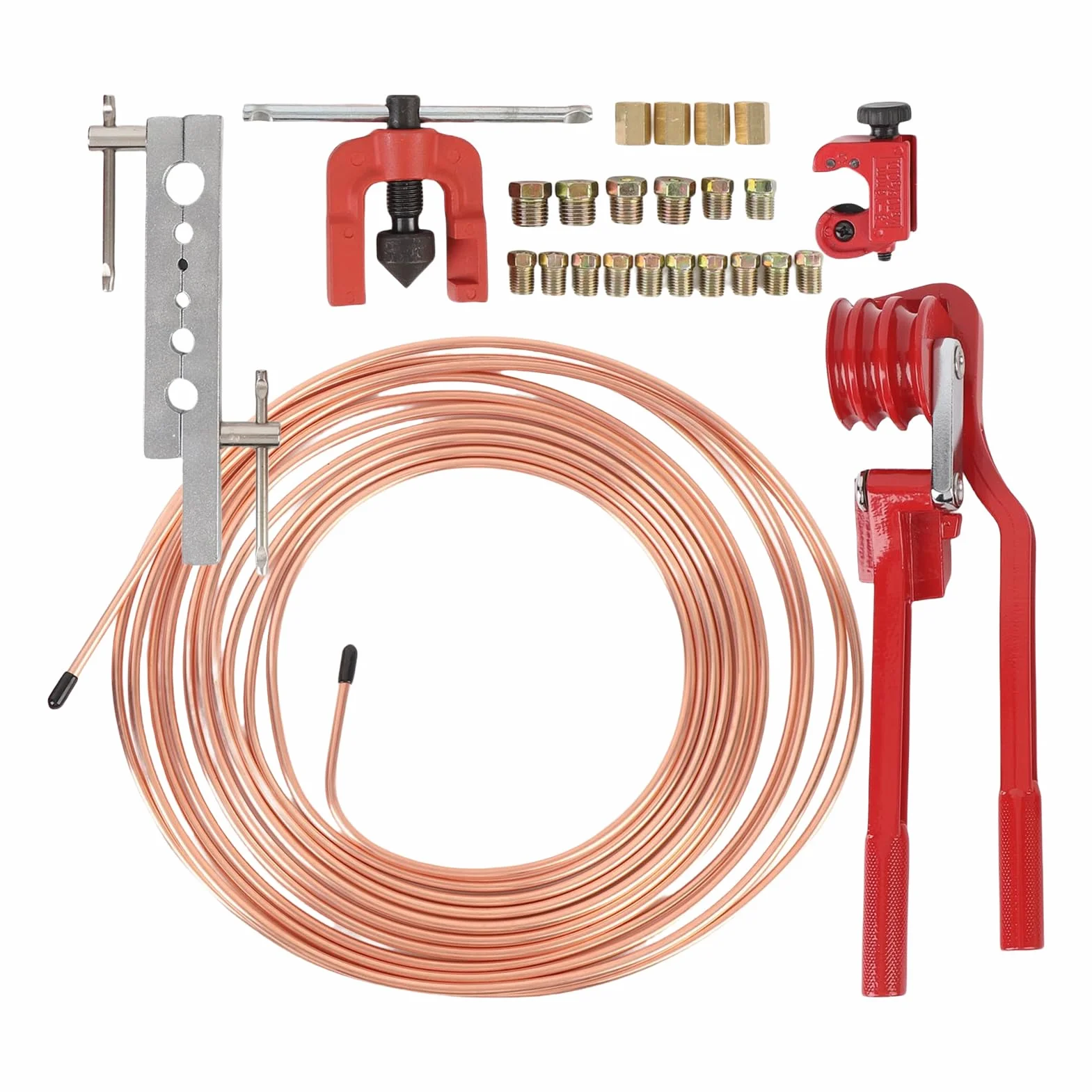 Rozszerzarka Do Rur 4,8 mm Wielofunkcyjne Narzędzie Gięcia, Cięcia, | Zestaw Obróbki Rur Metalowych Naprawa Samochodowa, Układ Hamulcowy, HVAC, Chłodnictwo, Ruroci