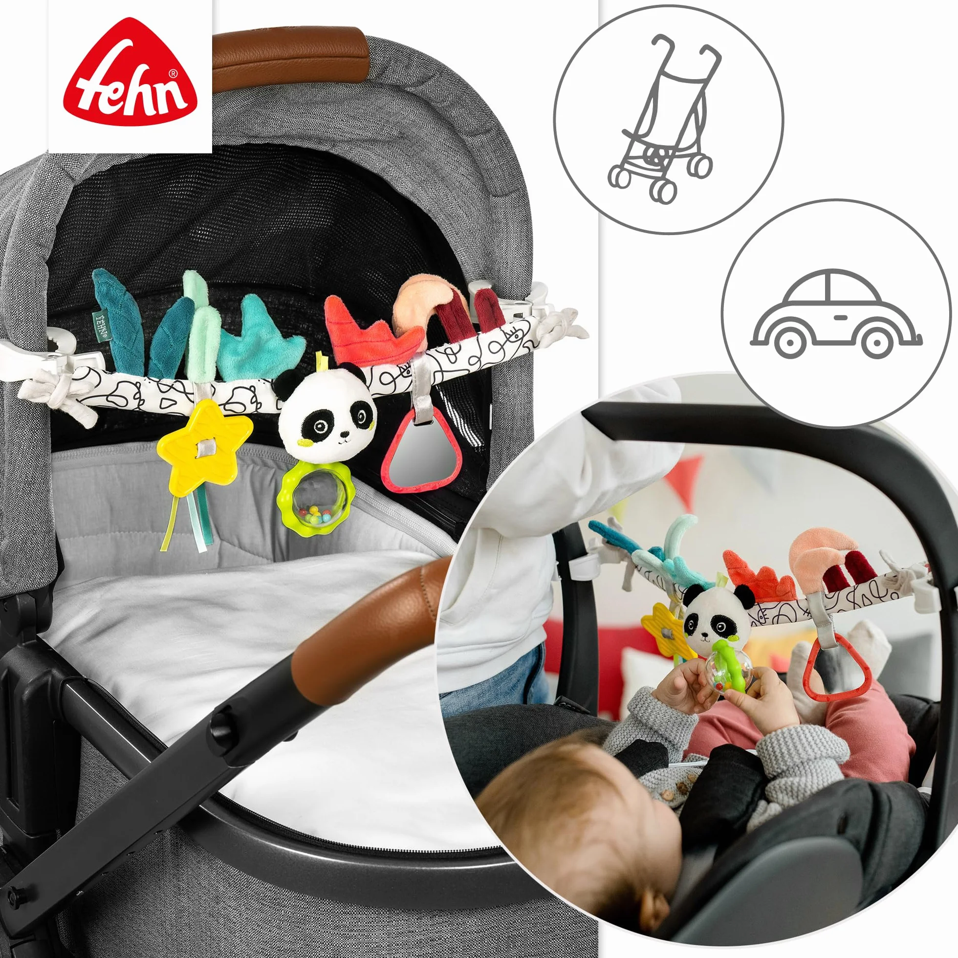 Fehn Dobabydoo Kinderwagenketting Panda