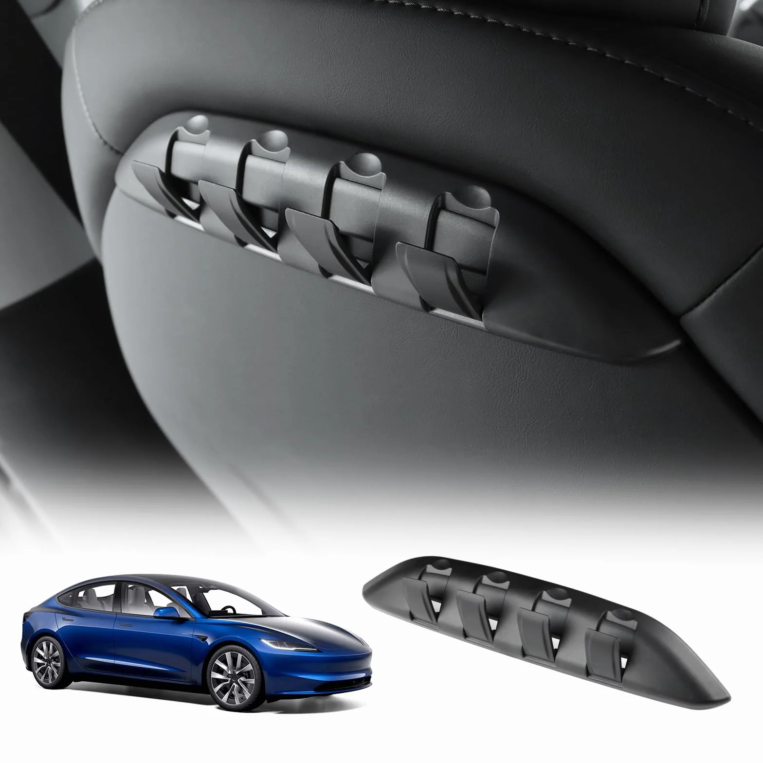 Wielofunkcyjny hak na oparcie samochodu do Tesla Model 3 2017-2024 Tesla Y 2018-2024 organizer