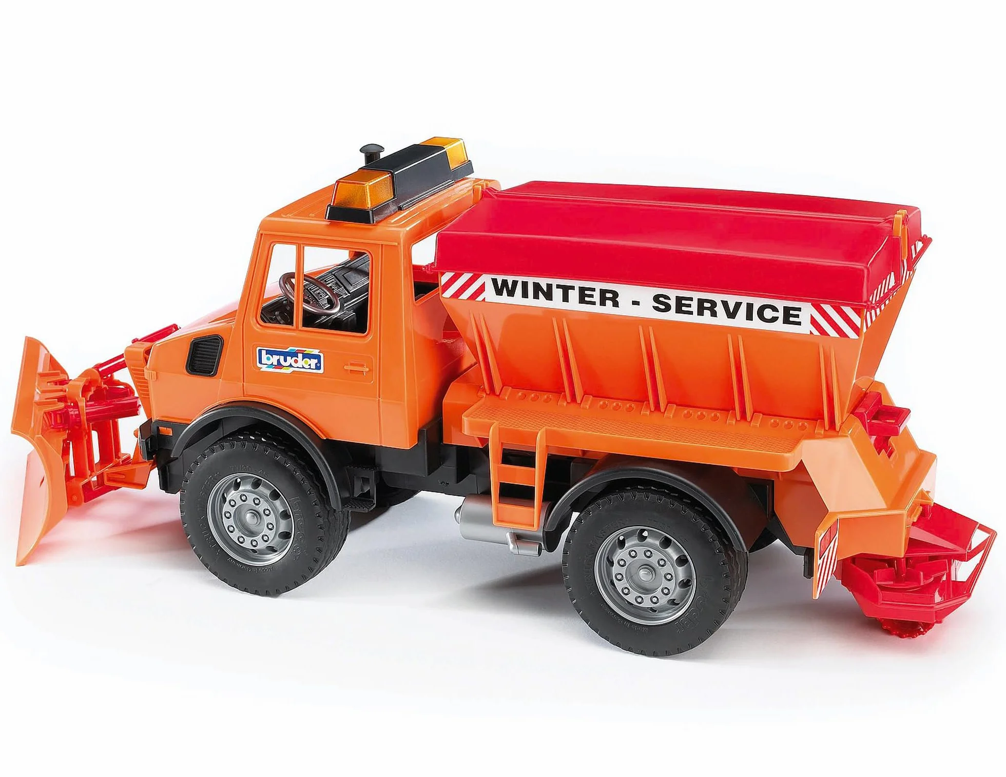 bruder 02572 - MB Unimog serwis zimowy z pługiem śnieżnym, pojazdy, pług śnieżny, pług odśnieżny, piaskarka