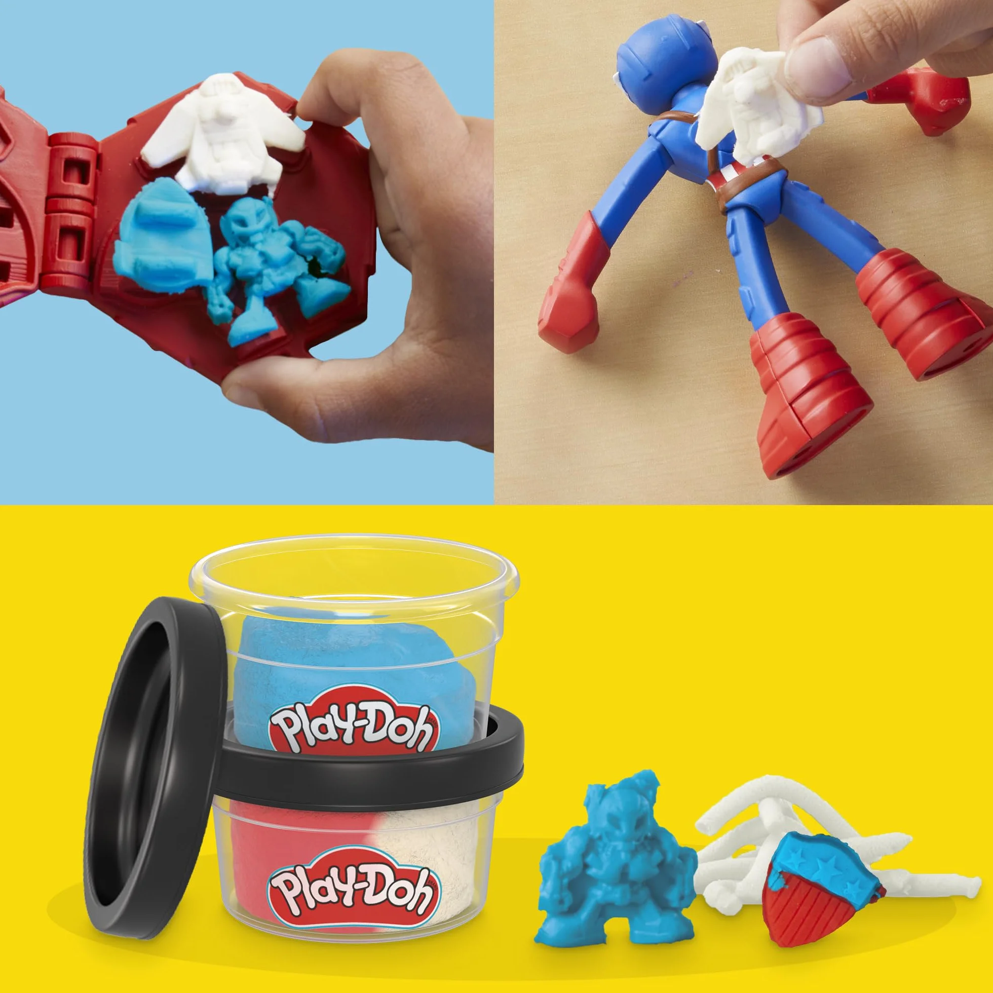 Zestaw z figurką Play-Doh Marvel Pieczątka-tarcza Kapitana Ameryki