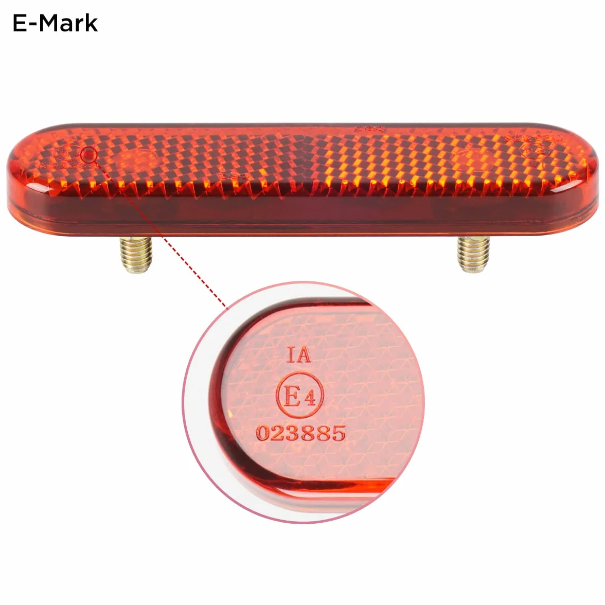 evermotor 2 sztuki reflektorów odblaskowych 87 x 21 x 8 mm motocykl rower E4 reflektor czerwone tylne kocie oko wielofunkcyjna hulajnoga z atestem E