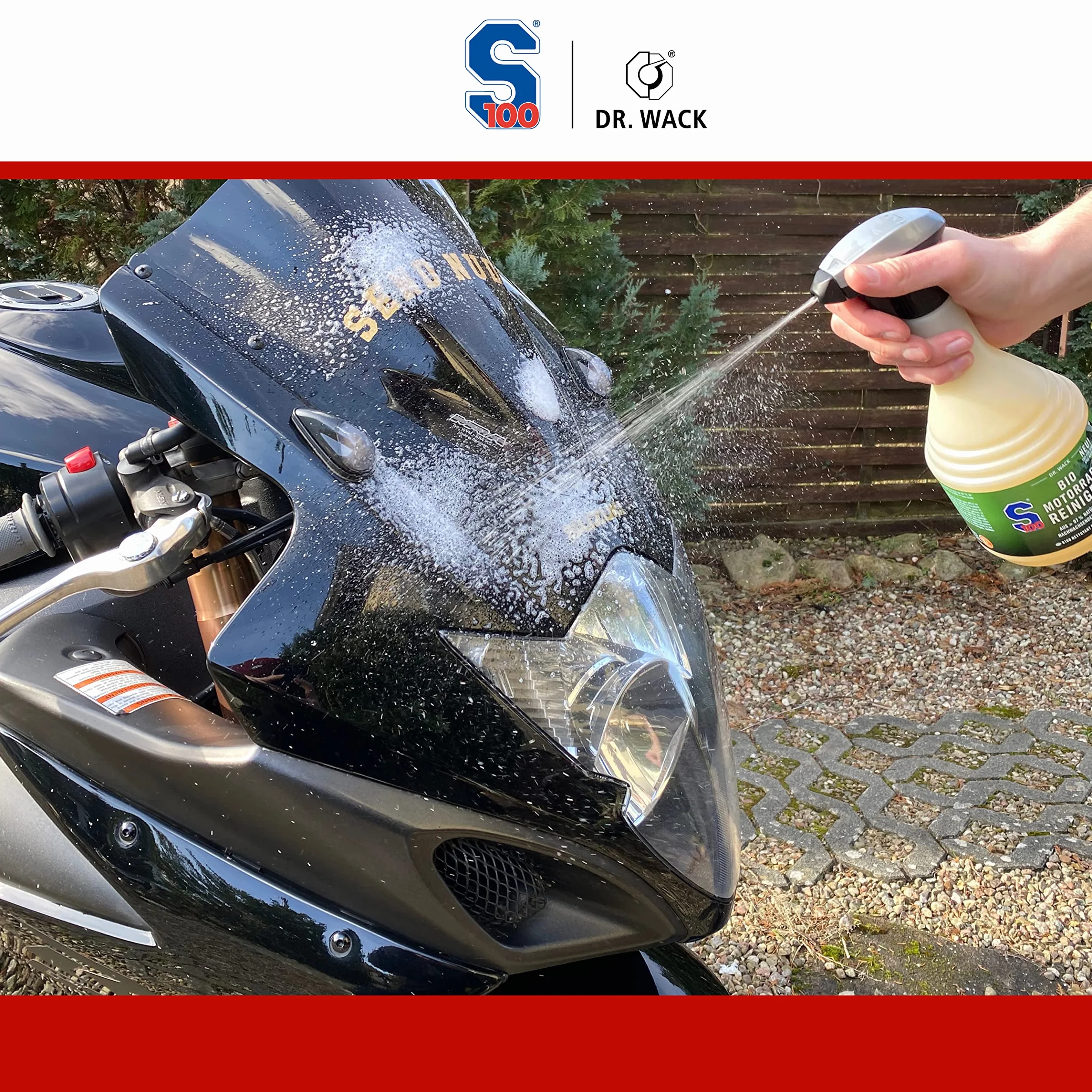 DR. WACK S100 Bio środek czyszczący do motocykli 750 ml – skuteczne czyszczenie bez pozostawiania śladów – ekologiczny środek czyszczący do motocykli – biodegradowalny i bezpieczny dla materiału –