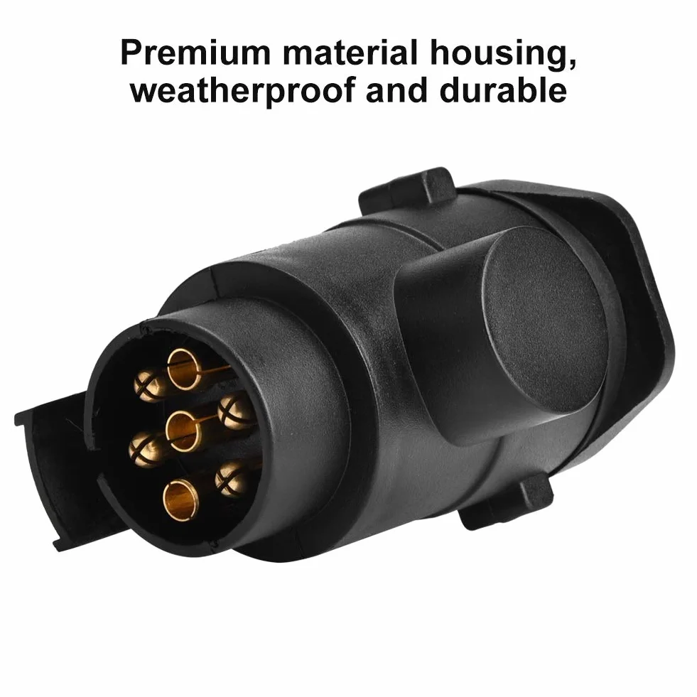 Adapter do przyczepy 7 na 13 pinów, konwerter gniazda 12V, złącze holownicze