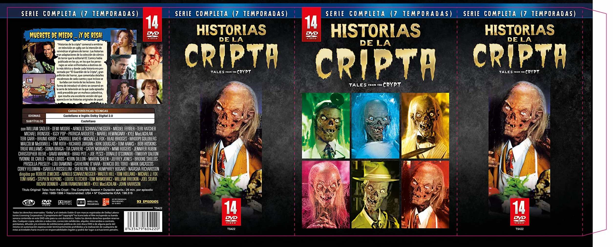 Tales from the Crypt * Complete Series (Region 2 Spanish Release) Historias de la Cripta Serie Completa * 14 DVD Discs * Season 1+2+3+4+5+6+7