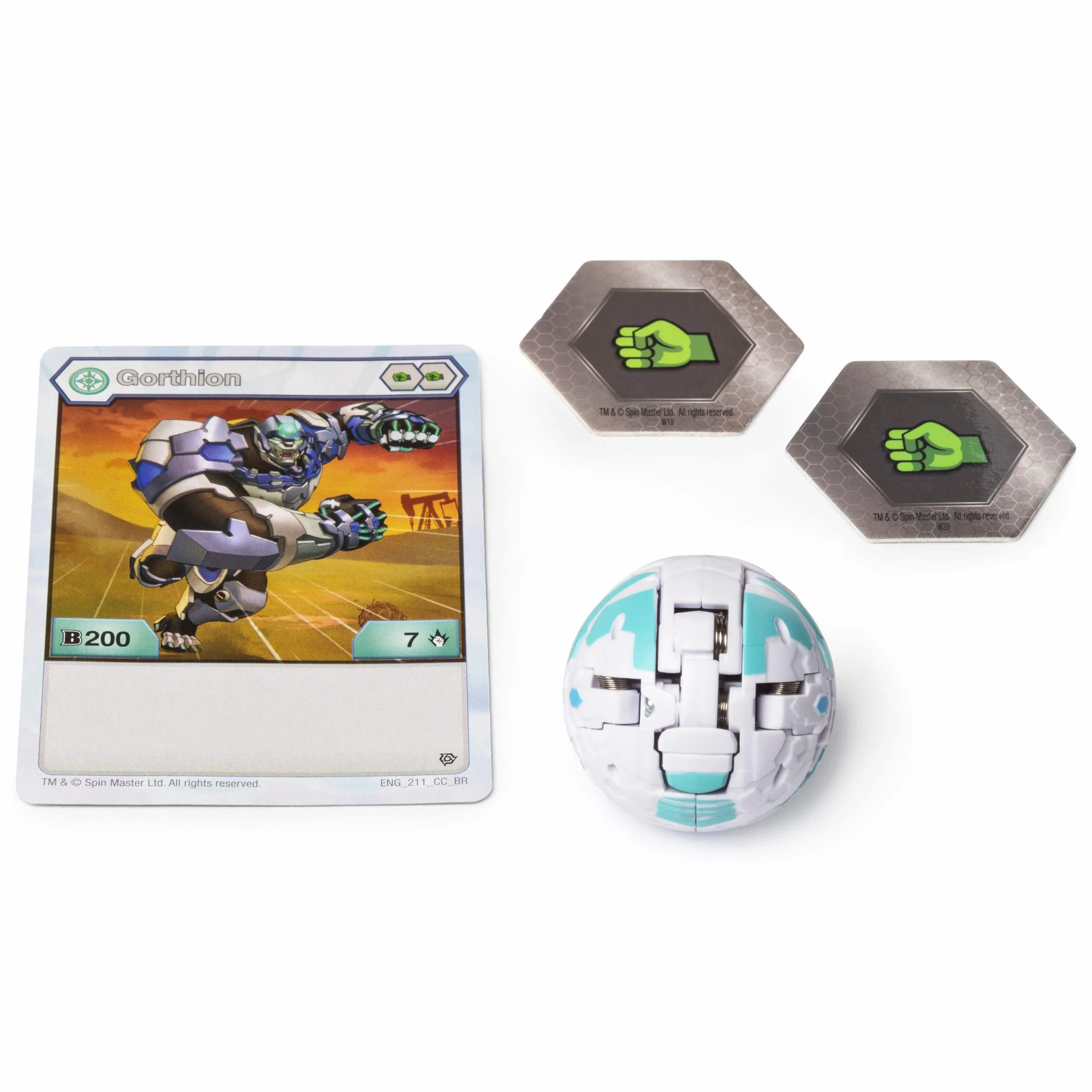 Bakugan 6045138 / #20115350 - Storage Case, walizka do przechowywania z dodatkową piłką Bakugan Basic, Gorthion (biała)