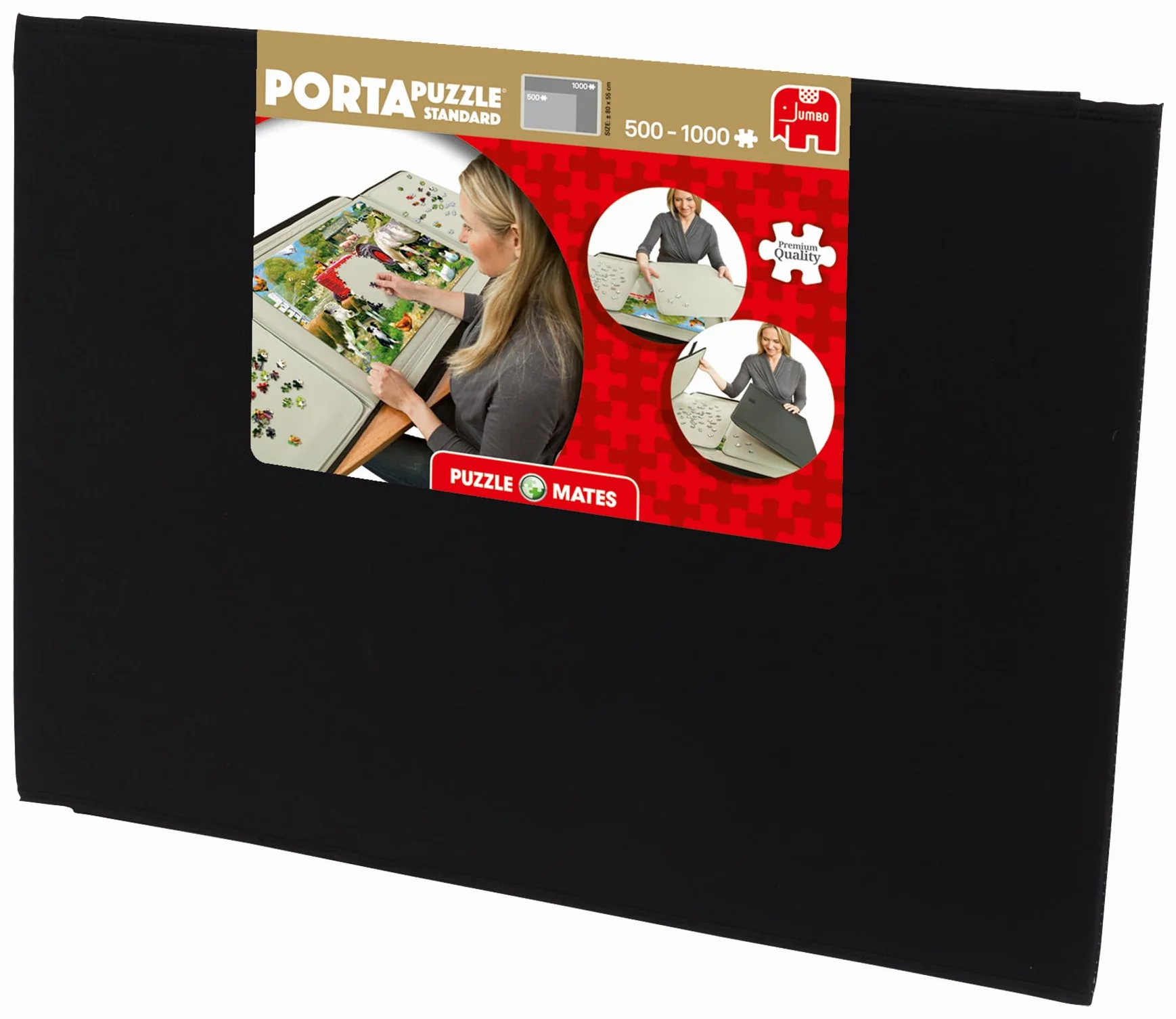 Jumbo Porta Standard Mata do Puzzli, Czarny, Do 1000 elementów
