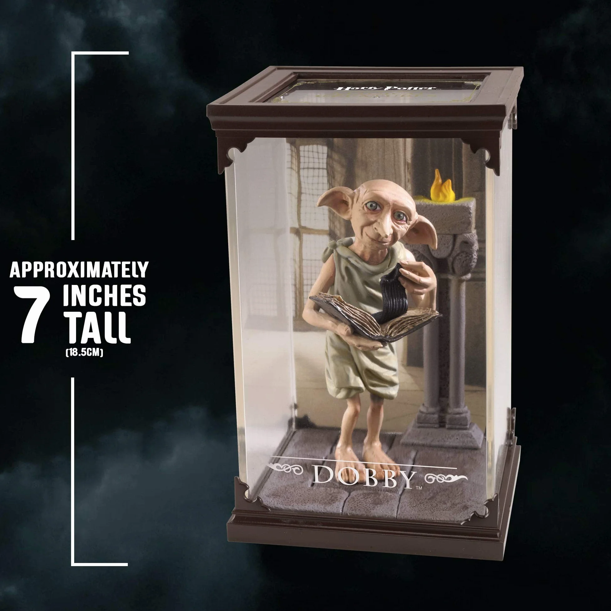 The Noble Collection - Magiczne stworzenia Dobby - ręcznie malowane magiczne stworzenie #2 - Oficjalnie licencjonowane zabawki Harry'ego Pottera 7in (18.5cm) - Wysokiej jakości figurki kolekcjonerskie - dla dzieci i dorosłych