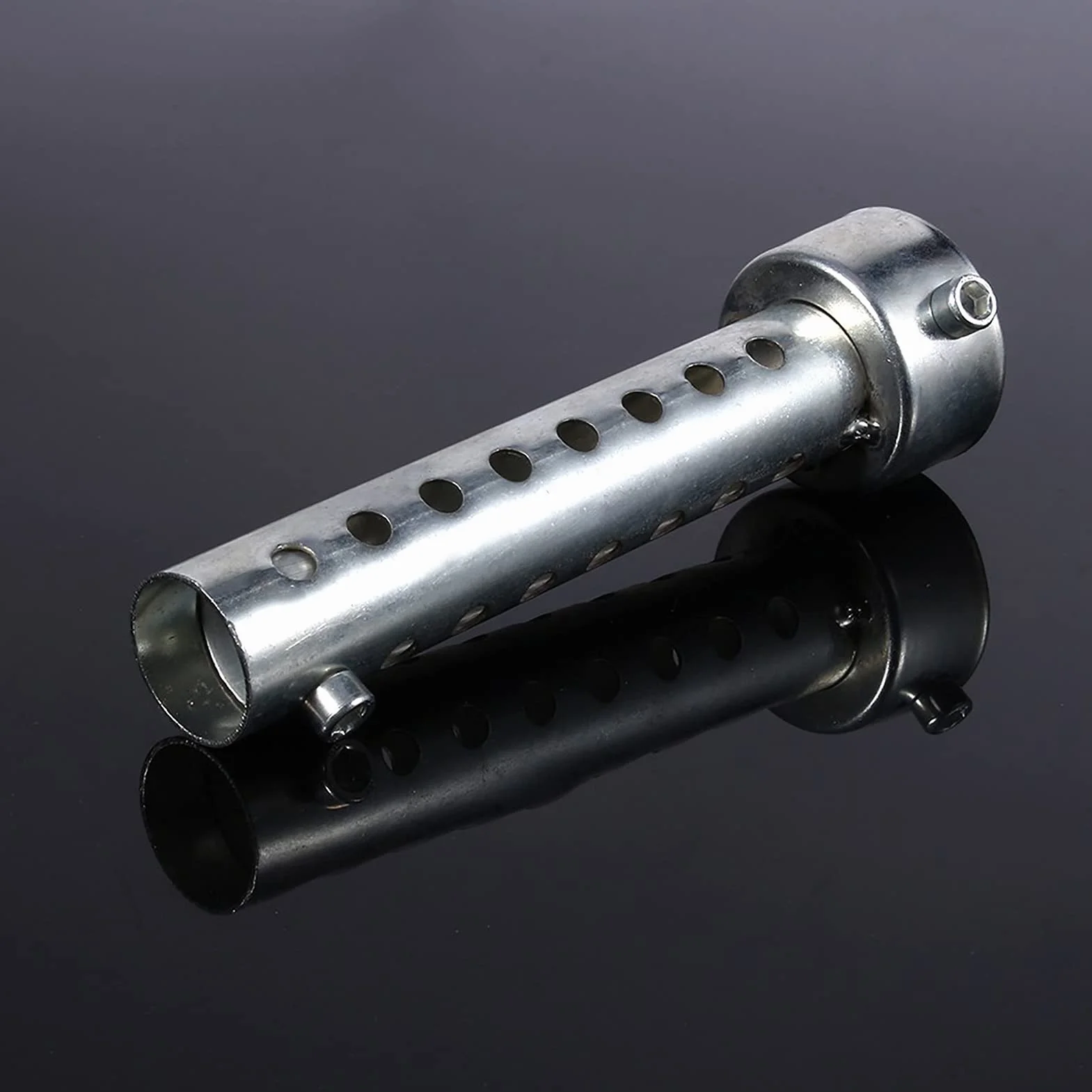 Tłumik Rury Edukacyjnej, Wydech Motocykla Może DB Killer Tłumik Wkładka Tłumika Srebrna 42mm Uniwersalna dla Większości Motocykli dla Db Killer 45mm Uniwersalna Przegroda Motocyklowa 47mm(45mm)
