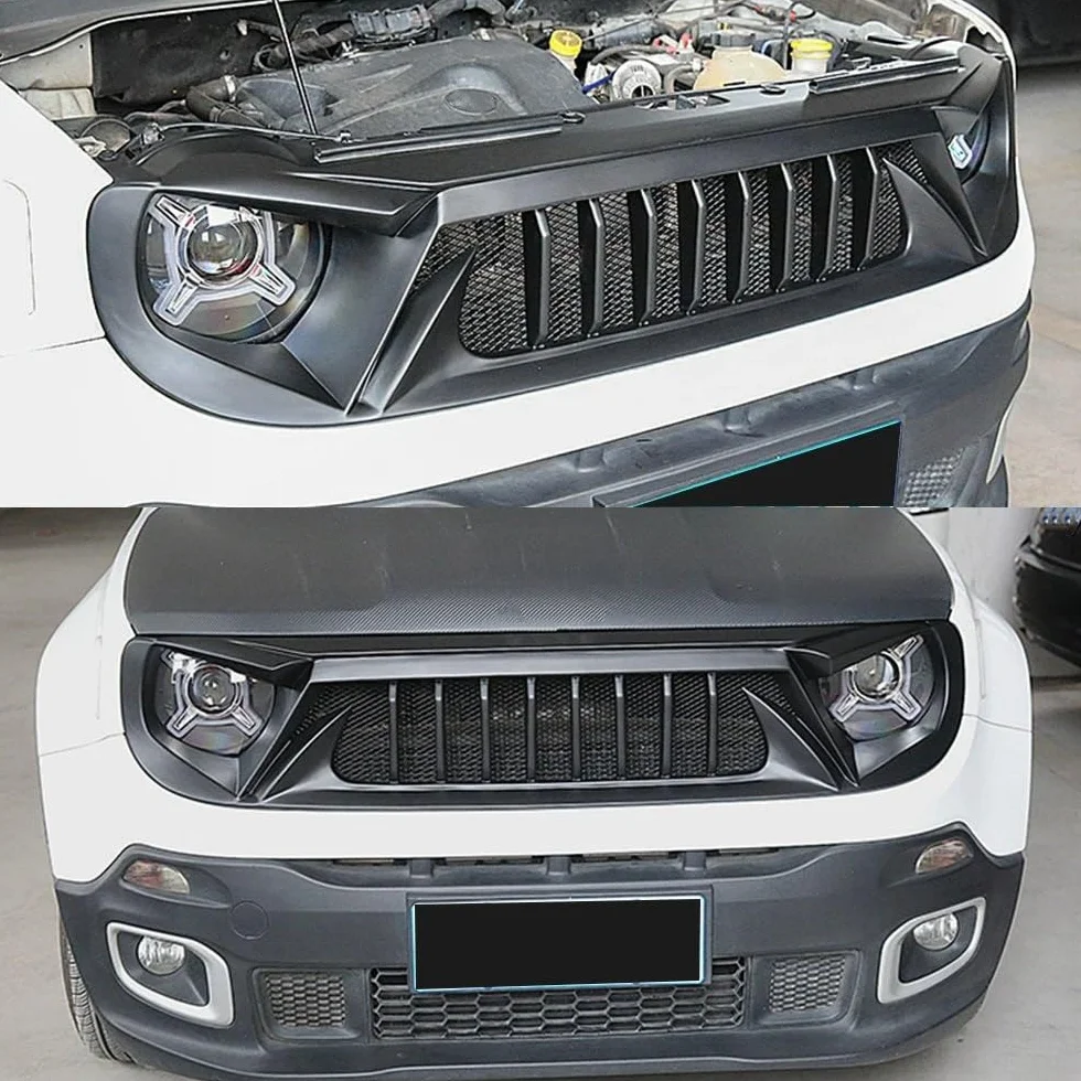 Kratka przednia do Jeep Renegade 2016-2018 grill wyścigowy matowy czarny wlot powietrza