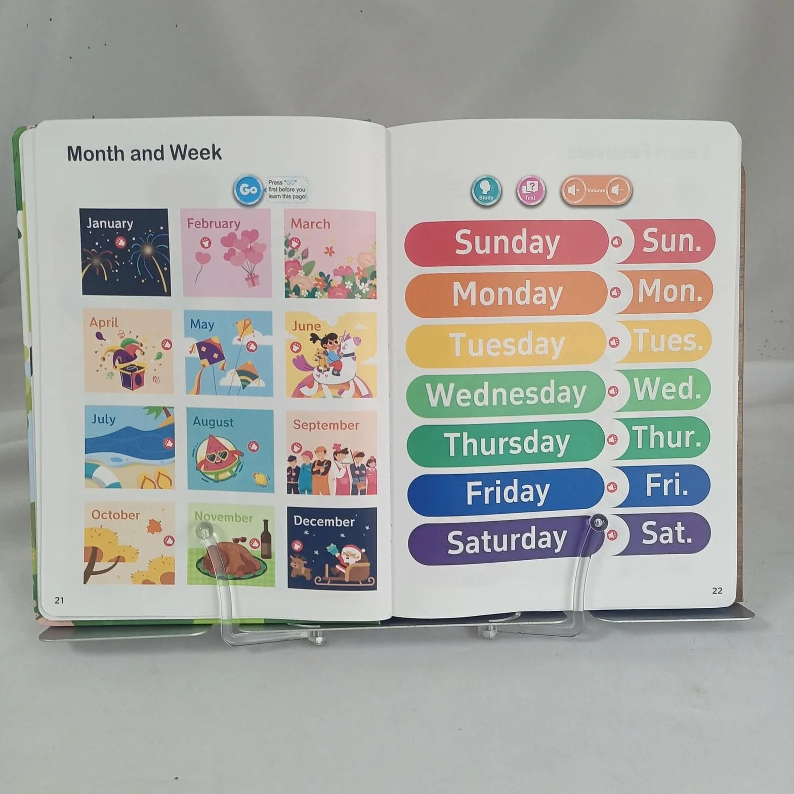 First English Words Book Sound, Interactive Talking Learning Book, Educational Speaking Books, Vocabulary Builder for Kids, , Preschoolers, Boys, Girls, 7.8x10.55 Inches