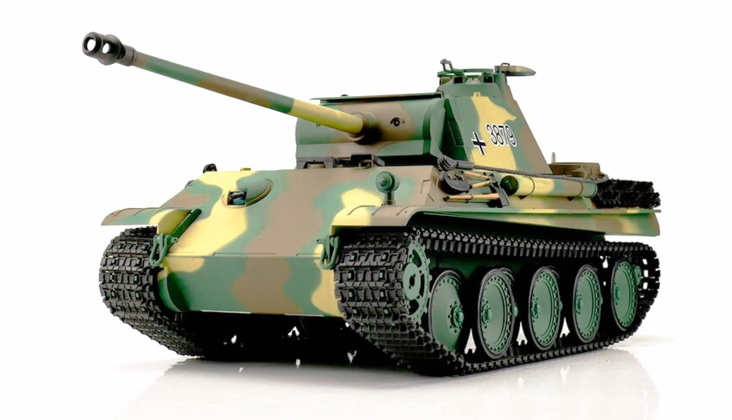 Amewi 23104 Panther G 1:16 Advanced Line IR/BB, dym i dźwięk, metalowa przekładnia, kolory maskujące
