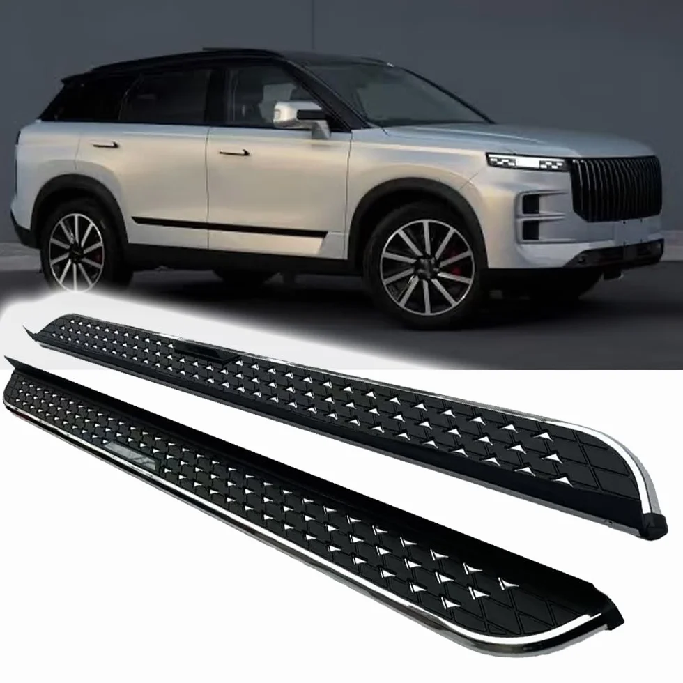 2 szt. pasuje do Chery JAECOO 7 J7 2024 2025 deska do biegania krok boczny Nerf Bar deska do biegania aluminium gwiaździste niebo styl (z wspornikami)