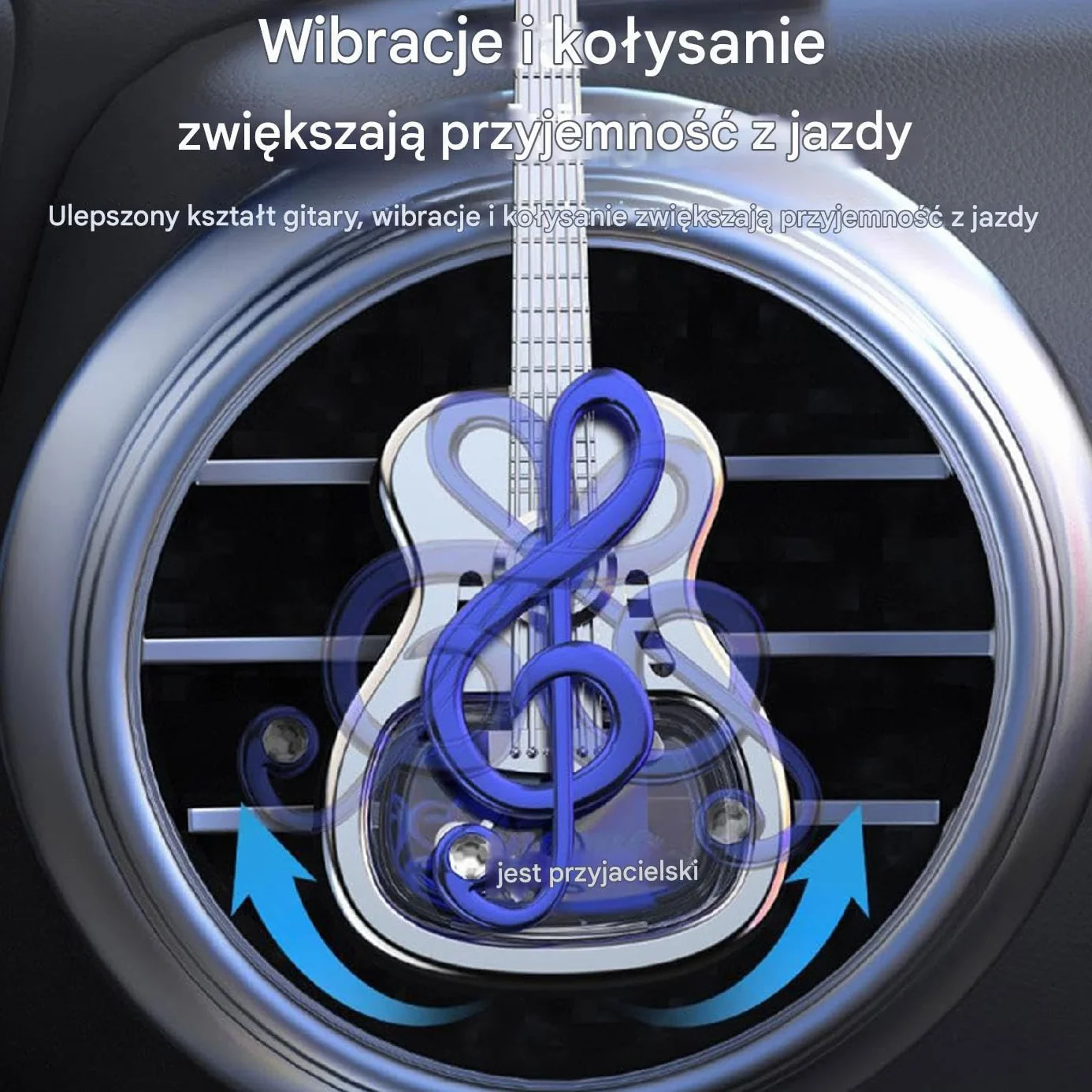 Guitar Shape Car Air Freshener Vent Clip Long Lasting Fragrance Dispenser ABS Metal