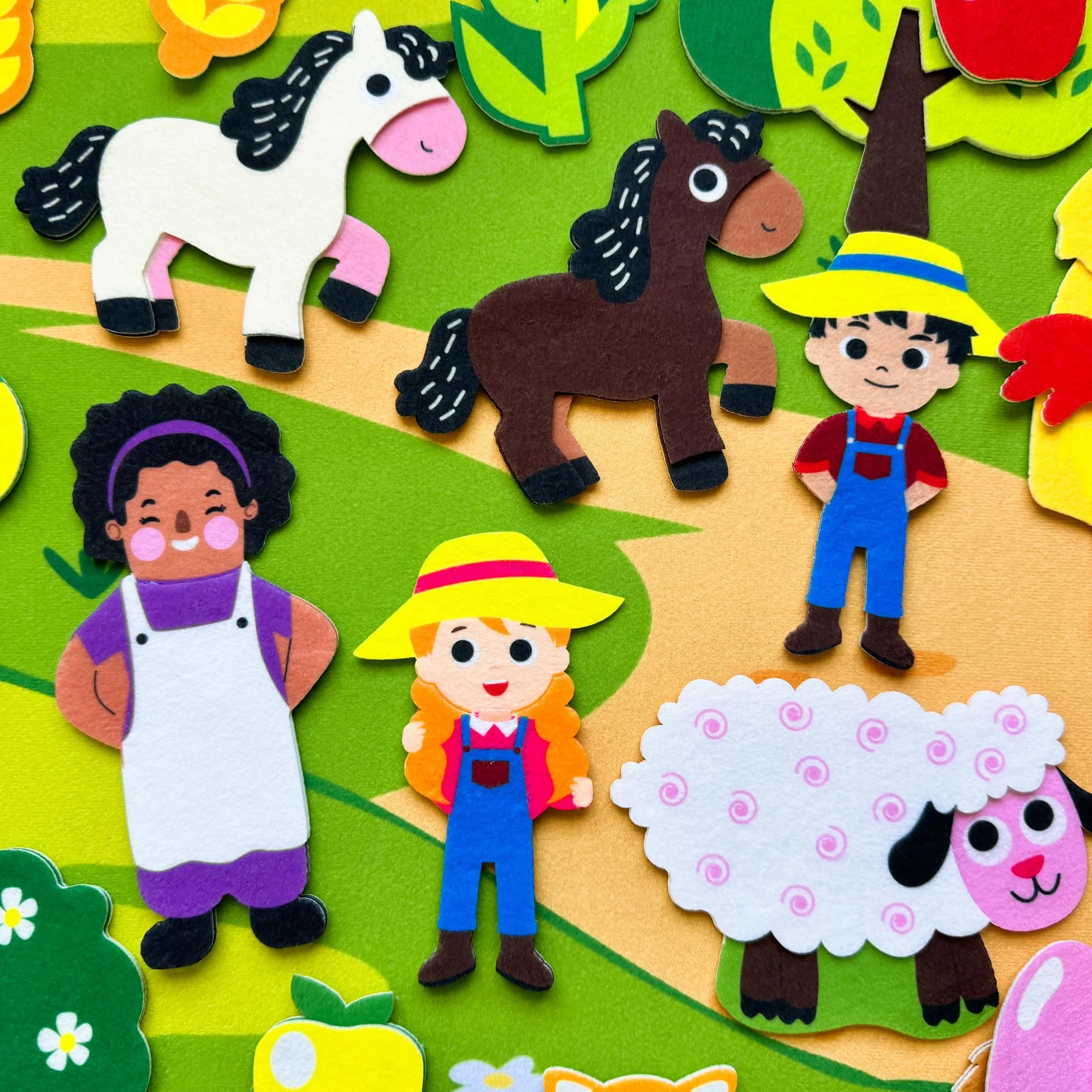 QUOKKA Farm Felt Board Dla Dzieci W Wieku 3-5 Lat – Zabawy Edukacyjne Dla Przedszkolaków W Wieku 2-4 Lat – Edukacyjne Zabawki Flanelowe Dla Maluchów