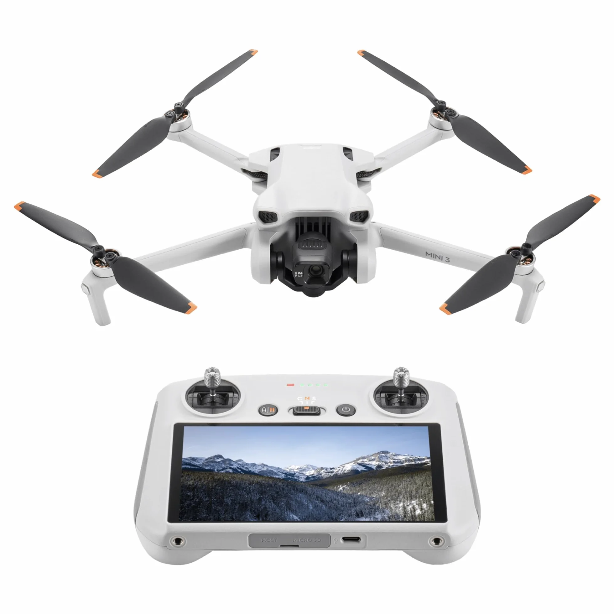 DJI Mini 3 Lekki i Składany Dron z Minikamerą z Wideo 4K HDR, 38-Minutowym Czasem Lotu, Prawdziwymi Ujęciami w Pionie i Inteligentnymi Funkcjami, Szary,C0