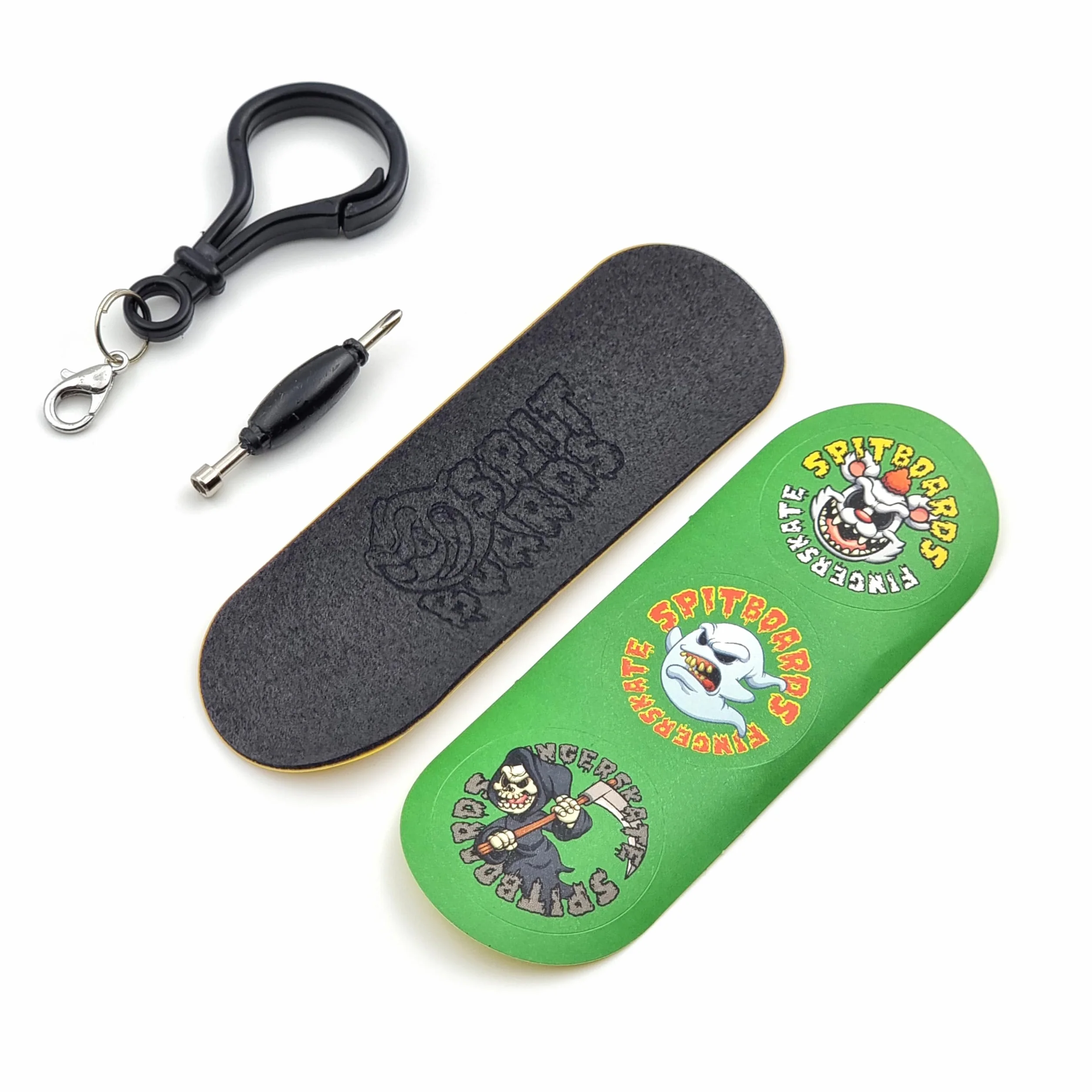 SPITBOARDS 34 mm x 96 mm | Real Wood Deck | Pro Trucks | Lock-Nuts | Pro Bushings | Poliuretan Wheels with Bearings