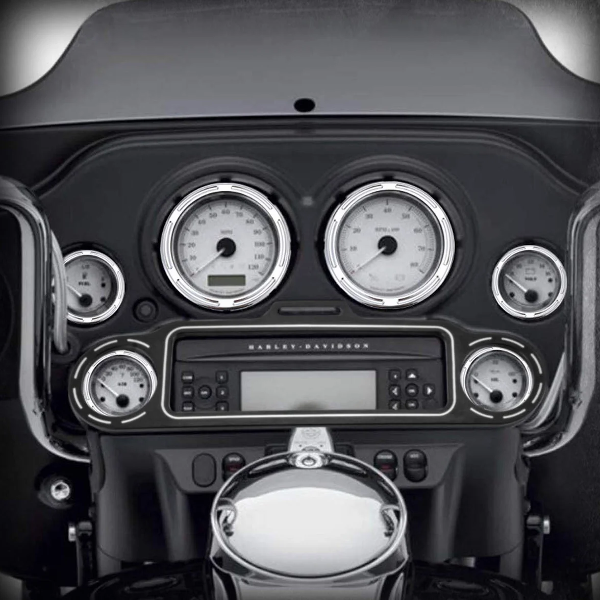 TUINCYN 9 szt. motocykl stereo akcent prędkościomierz luneta wykończenie pierścień osłona głośnika do Harley-Davidson Electra Street Glide ultra klasyczne modele 1986-2013