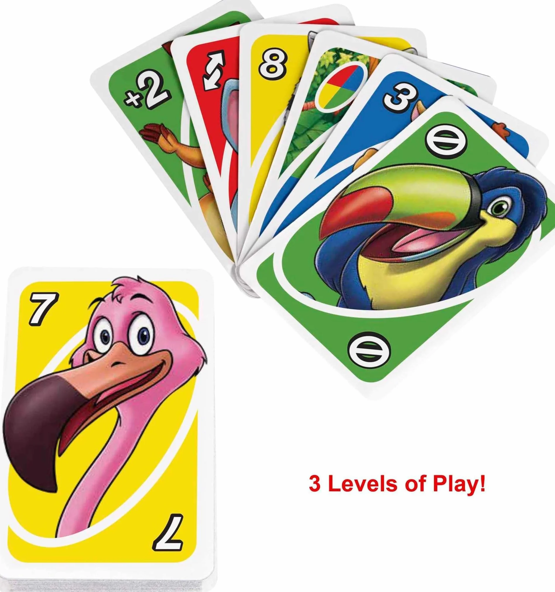 Mattel Games UNO Junior gra karciana z 56 kartami, prezent karcianka dla dzieci od 3 roku życia, GKF04