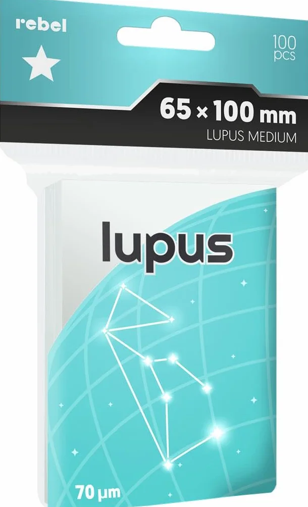 Asmodee, Koszulki na karty (65x100 mm) "Lupus Medium" Lupus, 100 sztuk