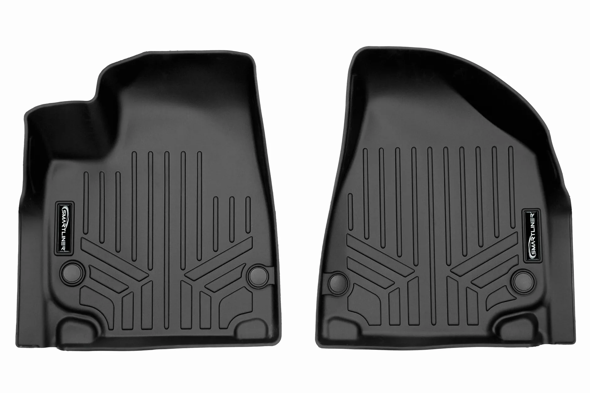 SMARTLINER Dopasowany do wszystkich warunków pogodowych 2-rzędowy i cargo Liner czarny zestaw mat podłogowych kompatybilny z modelami Chrysler Pacifica Hybrid Limited 2021-2023