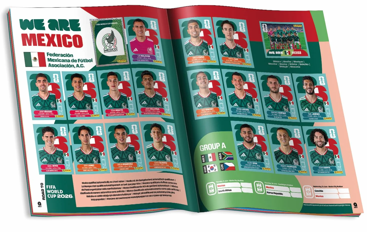 Panini FIFA World Cup 2026 album z naklejkami, wielokolorowy