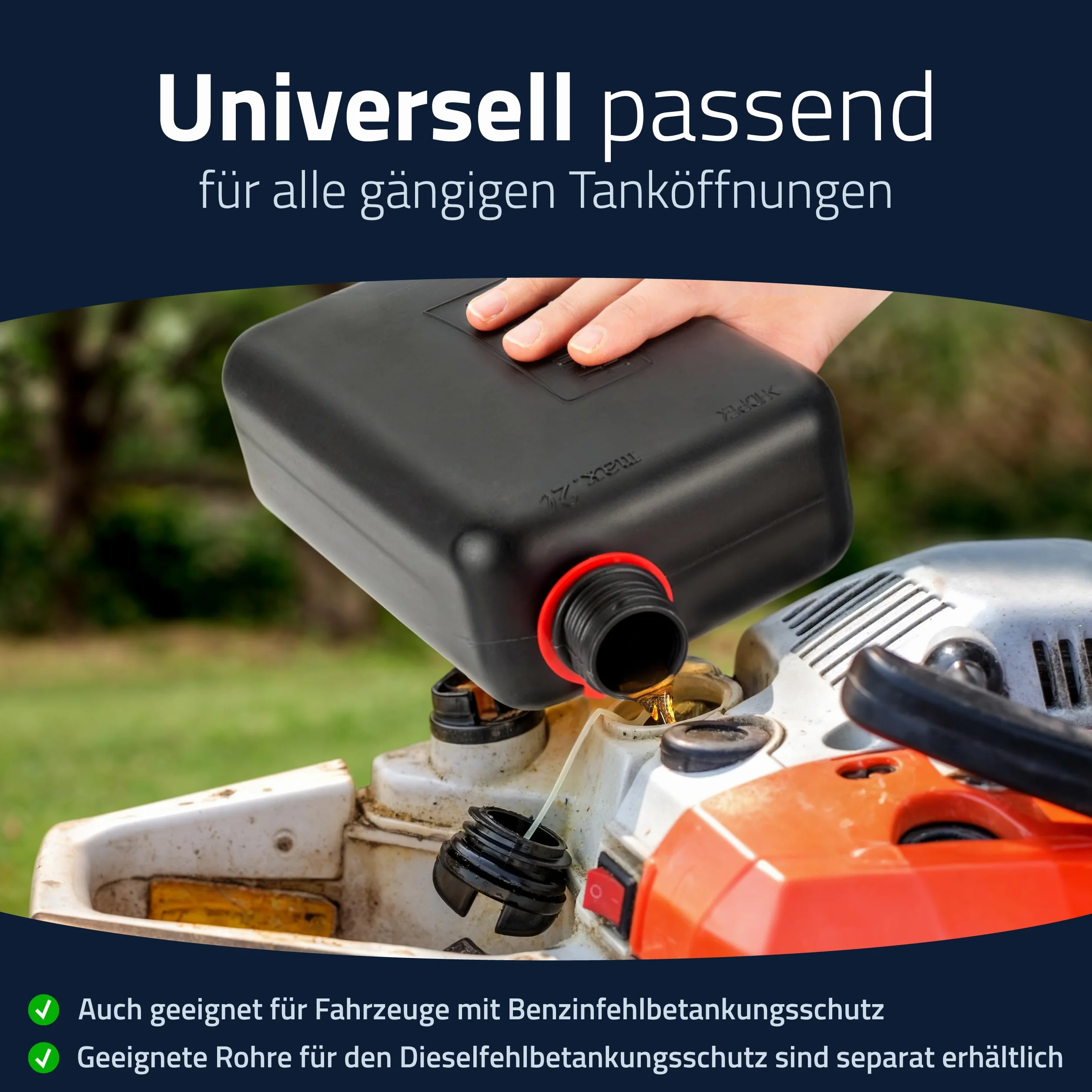 Hünersdorff Kanister na paliwo STANDARD 2 l, HD-PE, czarny