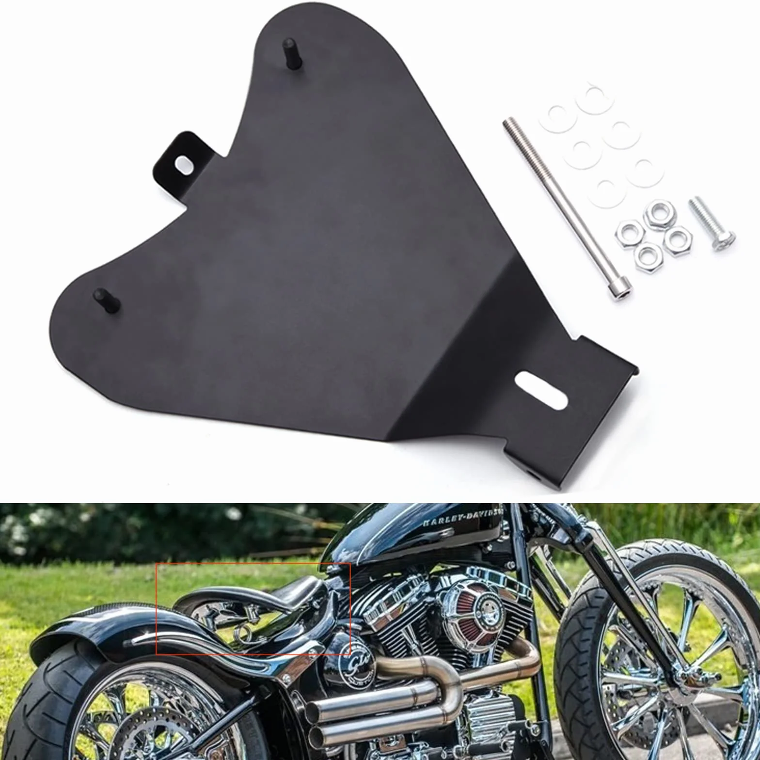 DREAMIZER Płyta podstawy fotela motocyklowego metalowa Bobber Sportster 48 XL883 1200