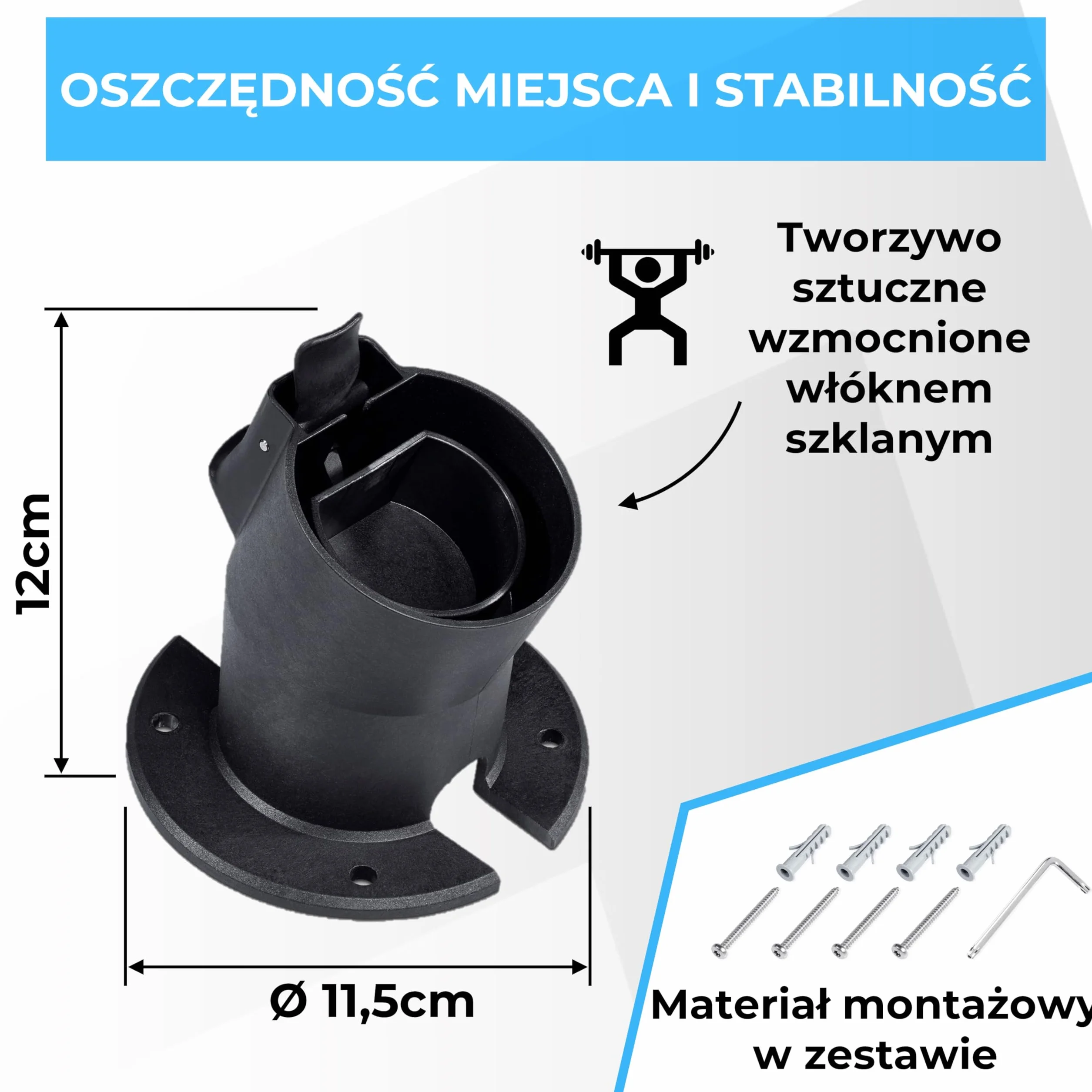 GRAFT kabel ładujący typ 2 uchwyt ścienny z wtyczką IEC 62196-2 akcesoria do wallbox zabezpieczenie przed kradzieżą