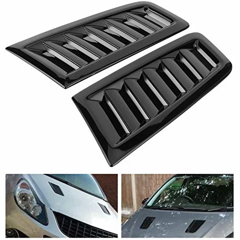 GOTOTOP Odpowietrzanie maski samochodowej ABS 2 sztuki uniwersalna szufla do Focus RS MK2