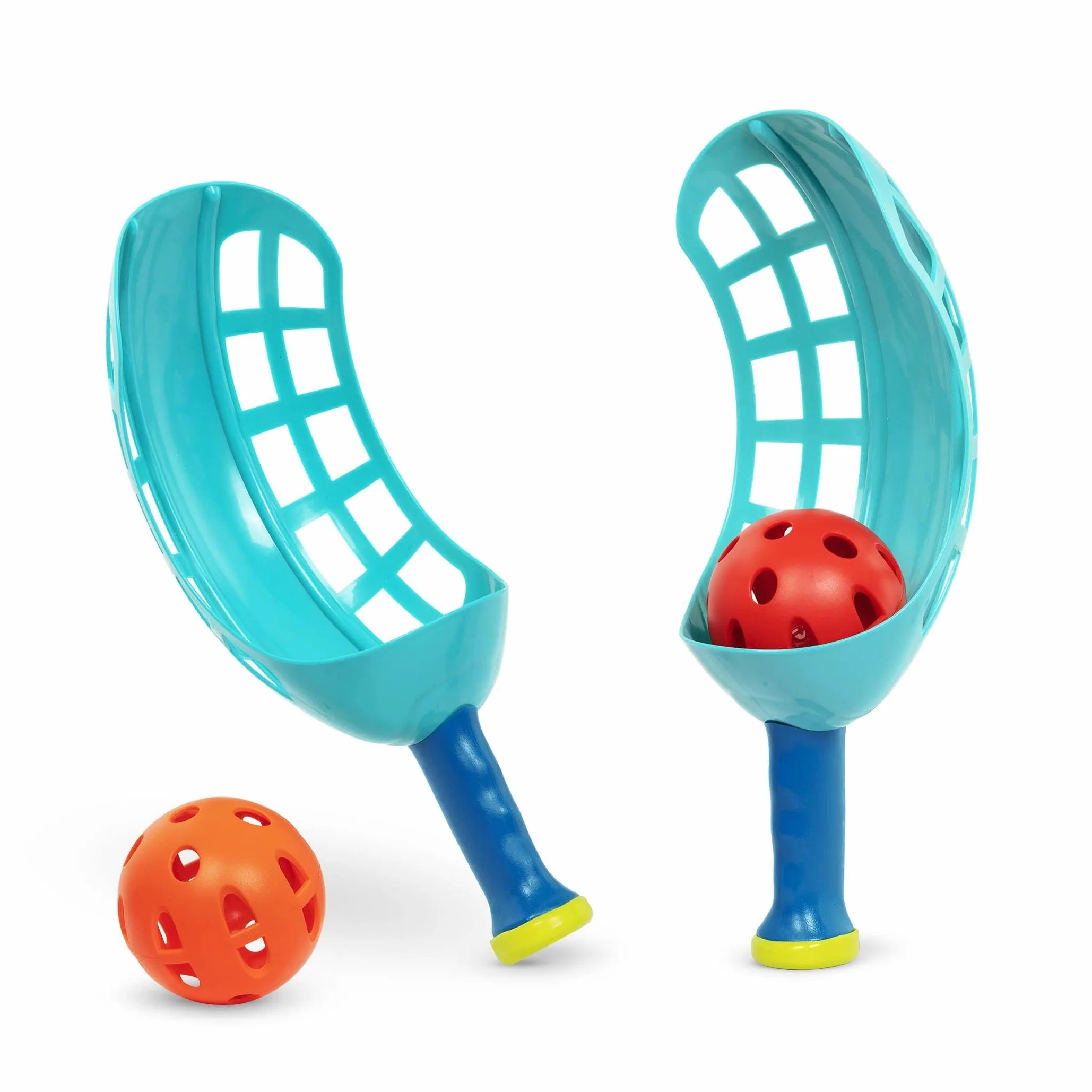 Battat Klasyczny zestaw do zabawy Scoop & Toss - 4-częściowa gra w łapanie i rzucanie - koordynacja i aktywność fizyczna - zabawki na świeżym powietrzu, letnie zabawki - 5 lat + - zestaw do gry w