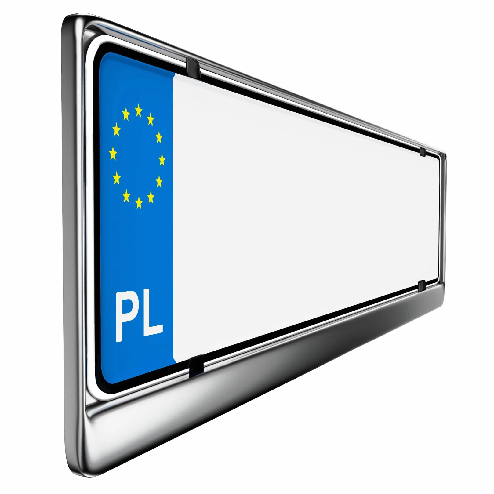 Uchwyt tablicy rejestracyjnej stal nierdzewna polerowana 520x110 mm 2x Ramka do tablic rejestracyjnych PL