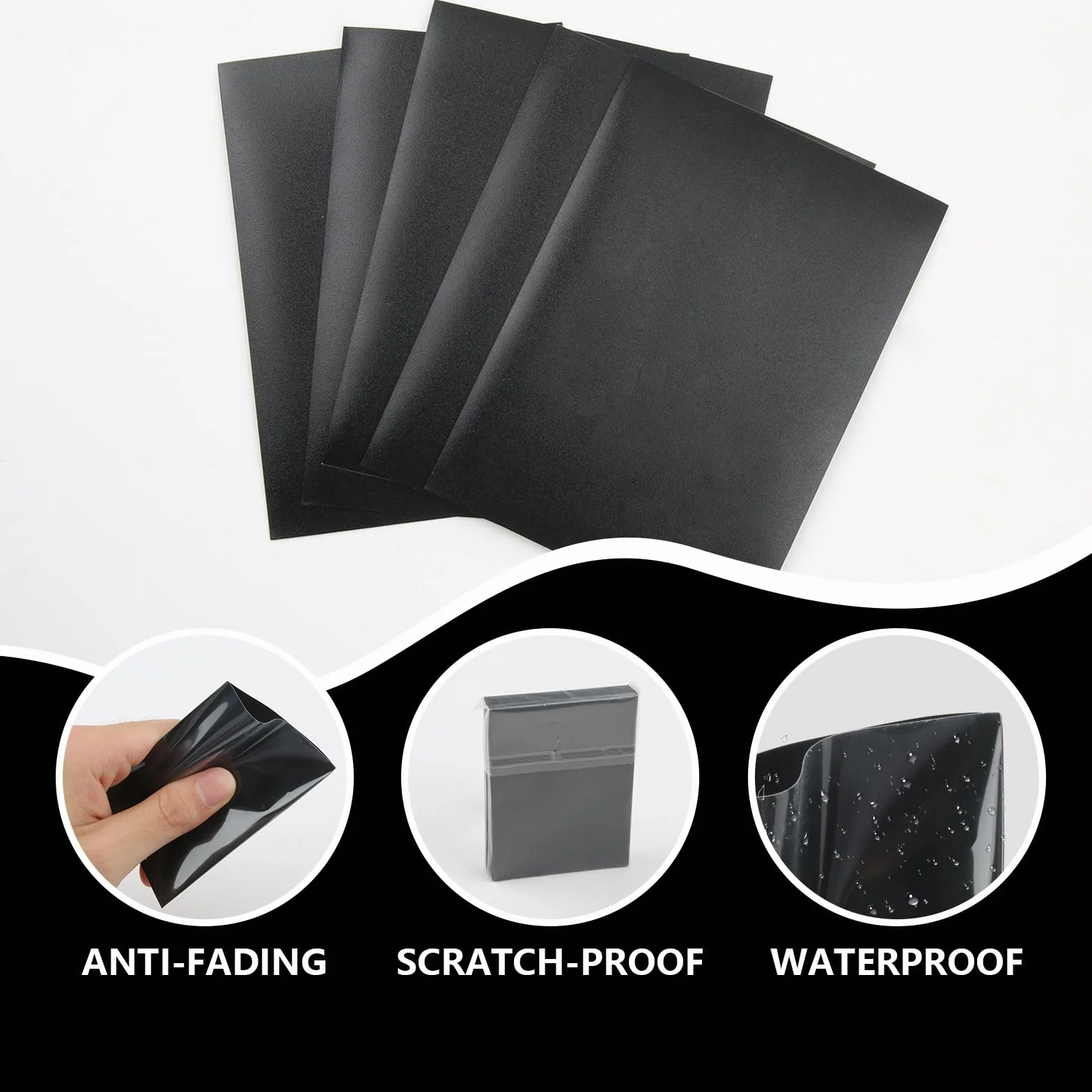 Realjoy 200 sztuk miękkich etui na karty kolekcjonerskie, 66 x 91 mm, standardowy rozmiar, etui na karty kolekcjonerskie, idealne dopasowanie do kart kolekcjonerskich, MTG, kart sportowych