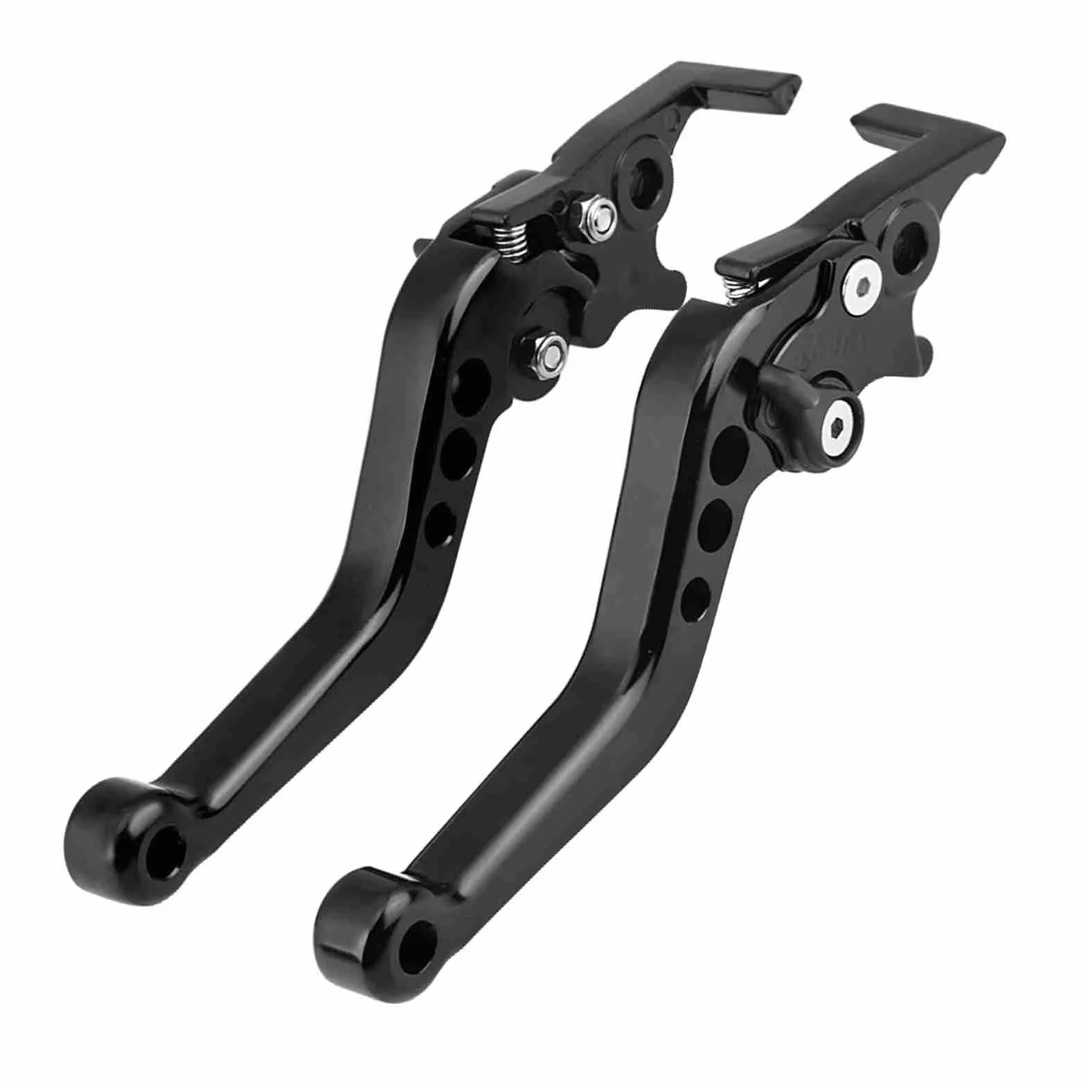 Podwójna dźwignia hamulca tarczowego ze stopu aluminium CNC uniwersalna do motocykla skuter (1 para, czarny)
