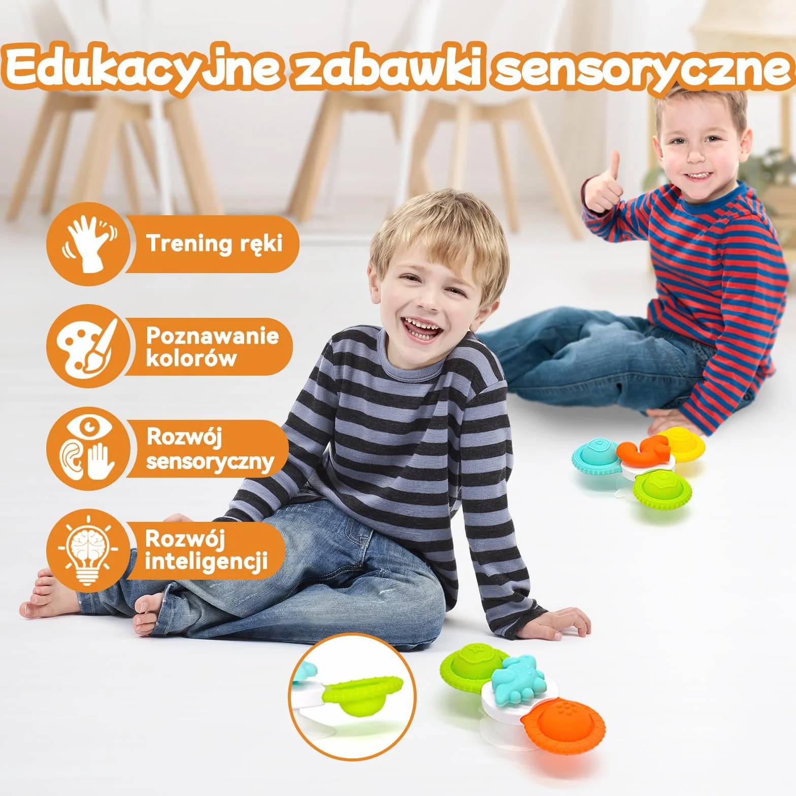 Spinner z przyssawką, 3 szt. sensorycznych zabawek do kąpieli z przyssawką, wszystkie silikonowe zabawki dla dzieci do podróży dla maluchów w wieku 3 lat i starszych