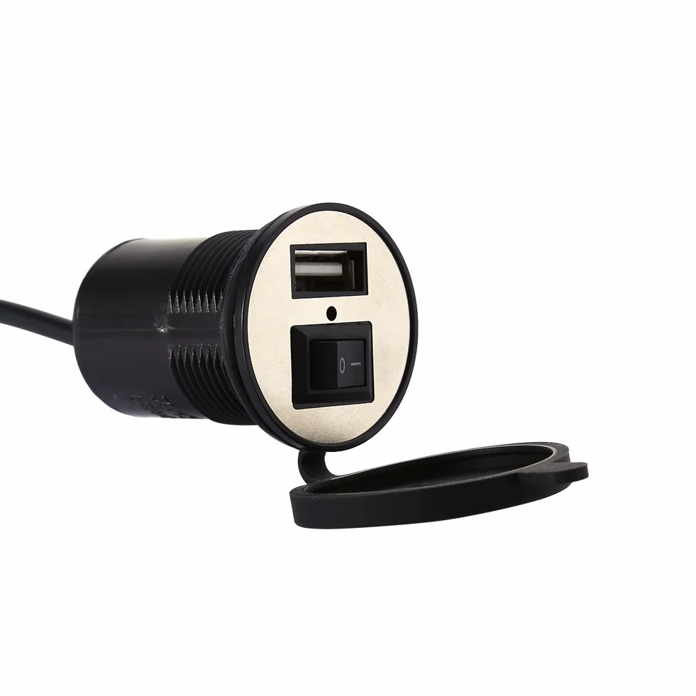 Ładowarka na Kierownicę, 12V Czarny Wodoodporny USB Motocykl Telefon Komórkowy Gniazdo ładowarki do Telefonu Komórkowego