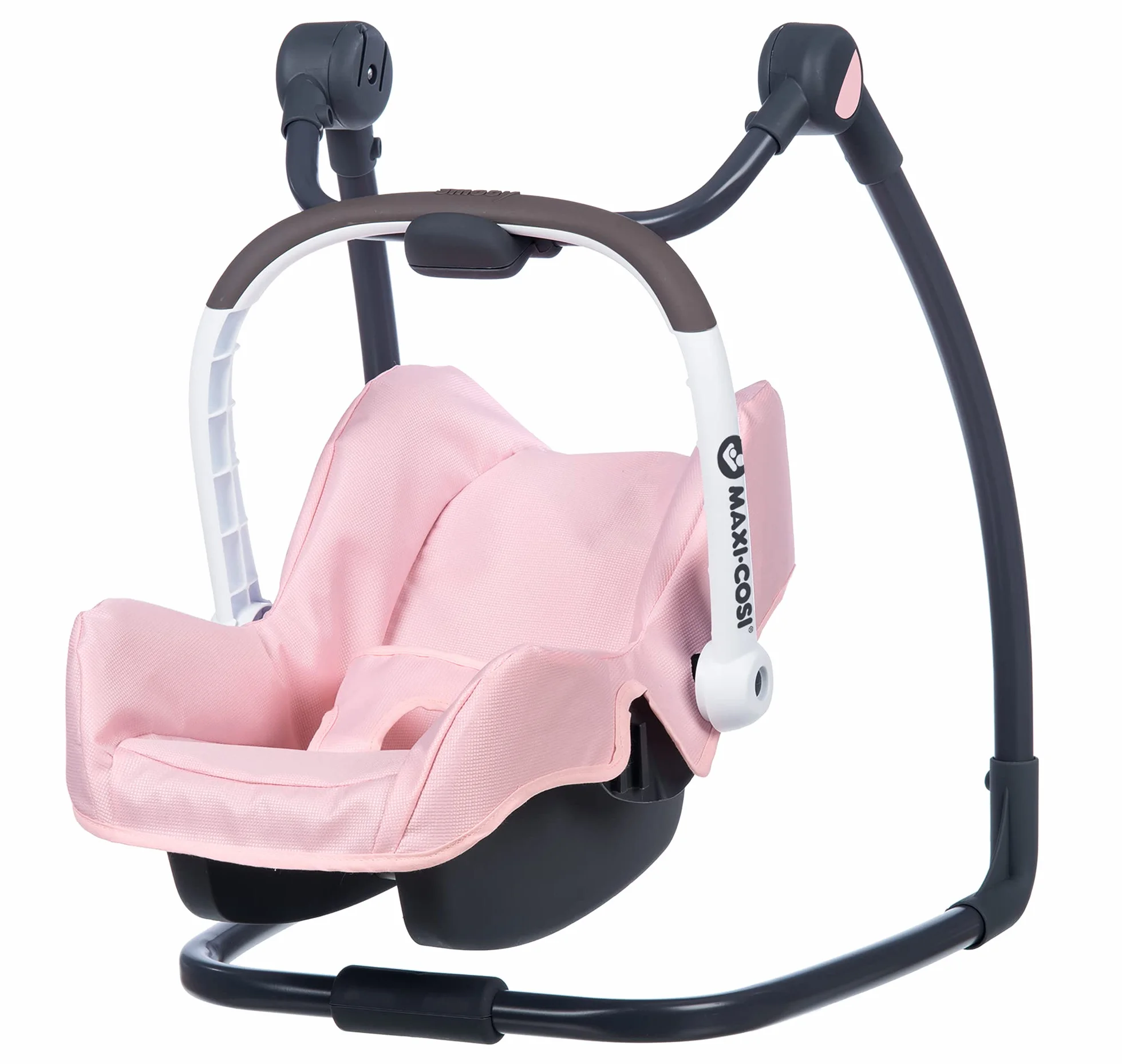 Smoby Maxi-Cosi krzesełko dla lalek 3 w 1 – dla lalek do 42 cm; do fotelika dziecięcego; fotelika samochodowego; huśtawki; akcesoria dla dzieci od 3 lat; różowe