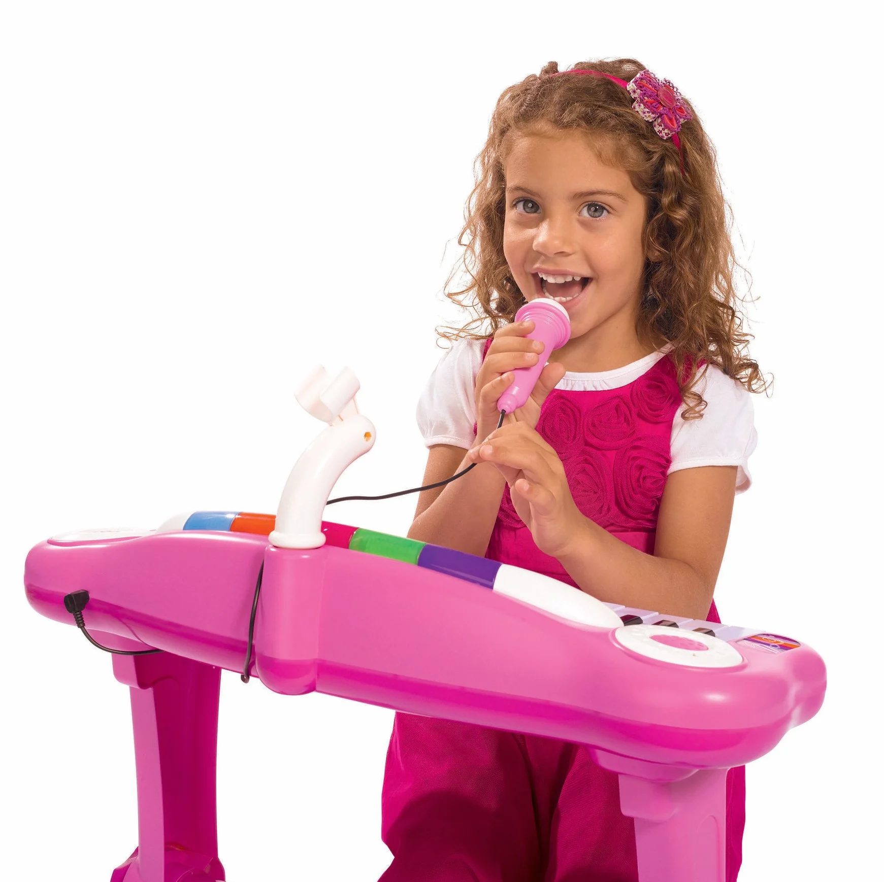 Simba 106830690 – My Music World Girls stojąca klawiatura, 31 przycisków, światło i dźwięk, 55 cm, od 3 lat