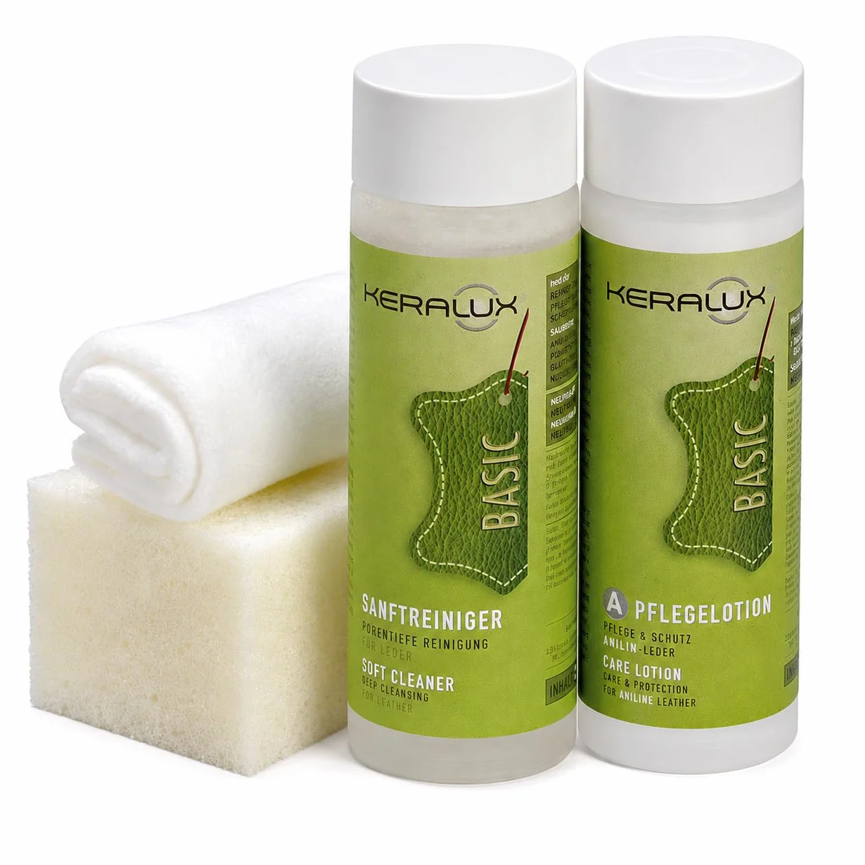 KERALUX zestaw do pielęgnacji skóry anilinowej 2 x 200 ml