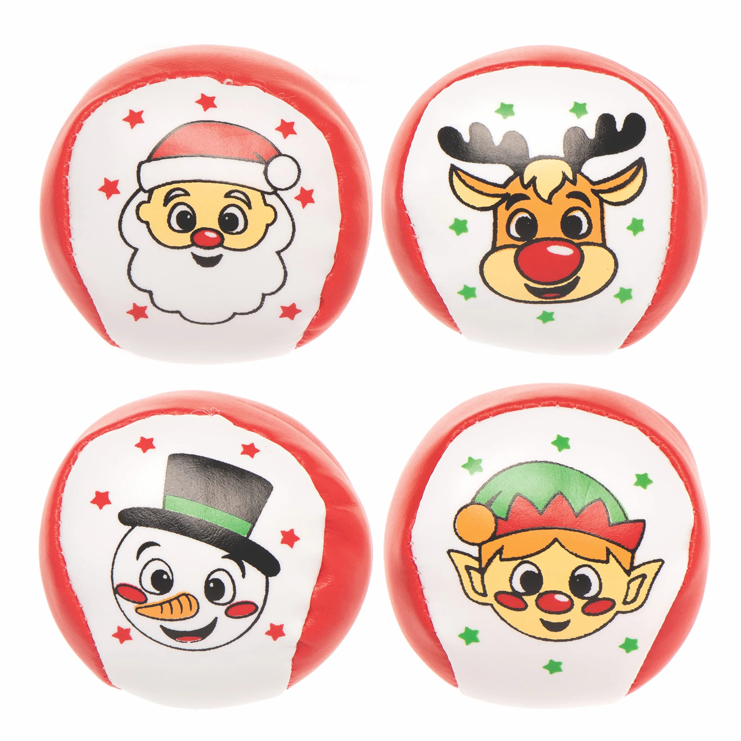 Baker Ross FC251 Świąteczne mini miękkie kulki, 8 sztuk, różne, małe