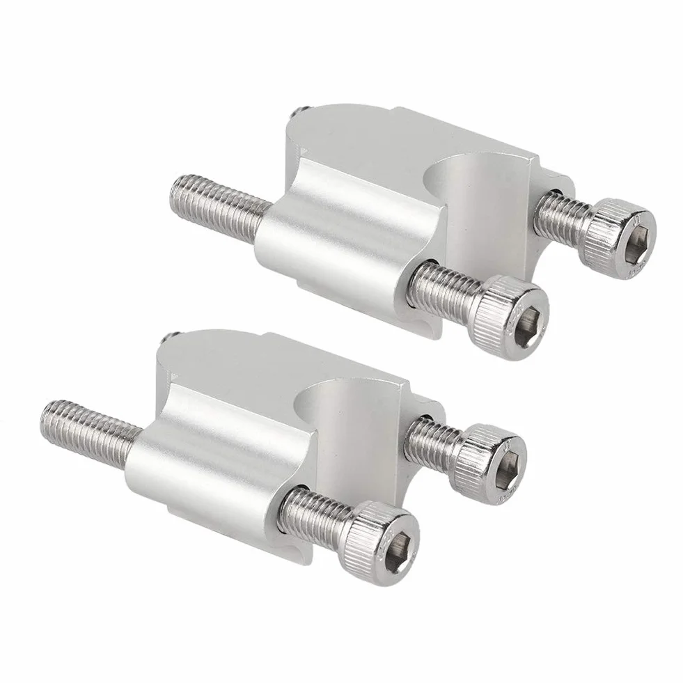 Riser Kierownica Uniwersalny Ze Stopu Aluminium 7/8'' 22 mm z Zaciskiem Zwiększonym do Motocykla Dirt Bike ATV (Srebrny chrom)