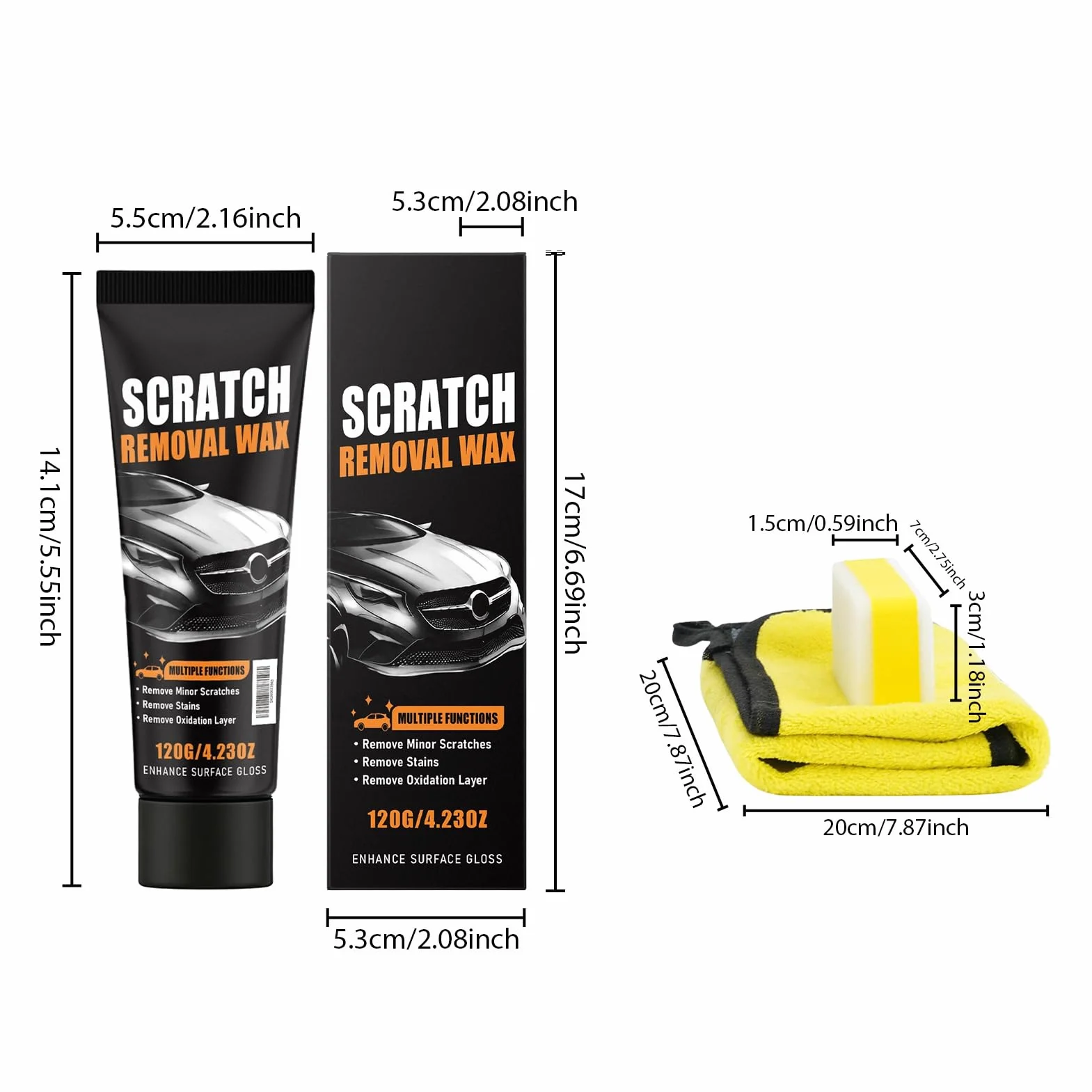 2pcs Car Scratch Remover Wax - Universal Premium Polishing Compound 20g Car Paint Repair Cream